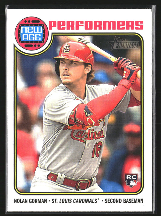 Nolan Gorman 2023 Topps Heritage NA-2 New Age Performers St. Louis Cardinals