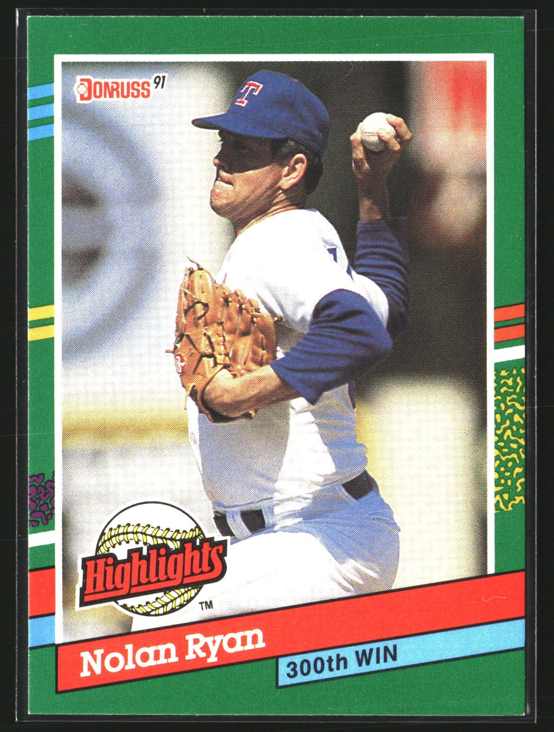 Nolan Ryan 1991 Donruss BC-15 Bonus Cards Texas Rangers