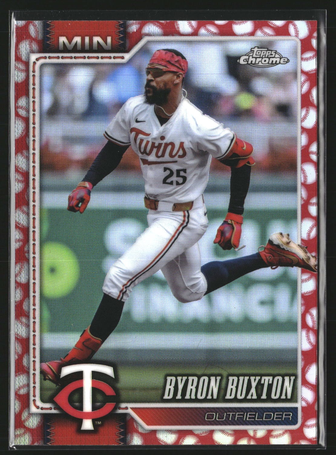 Byron Buxton 2026 Topps Chrome 173 Baseball Seams Refractor Minnesota Twins