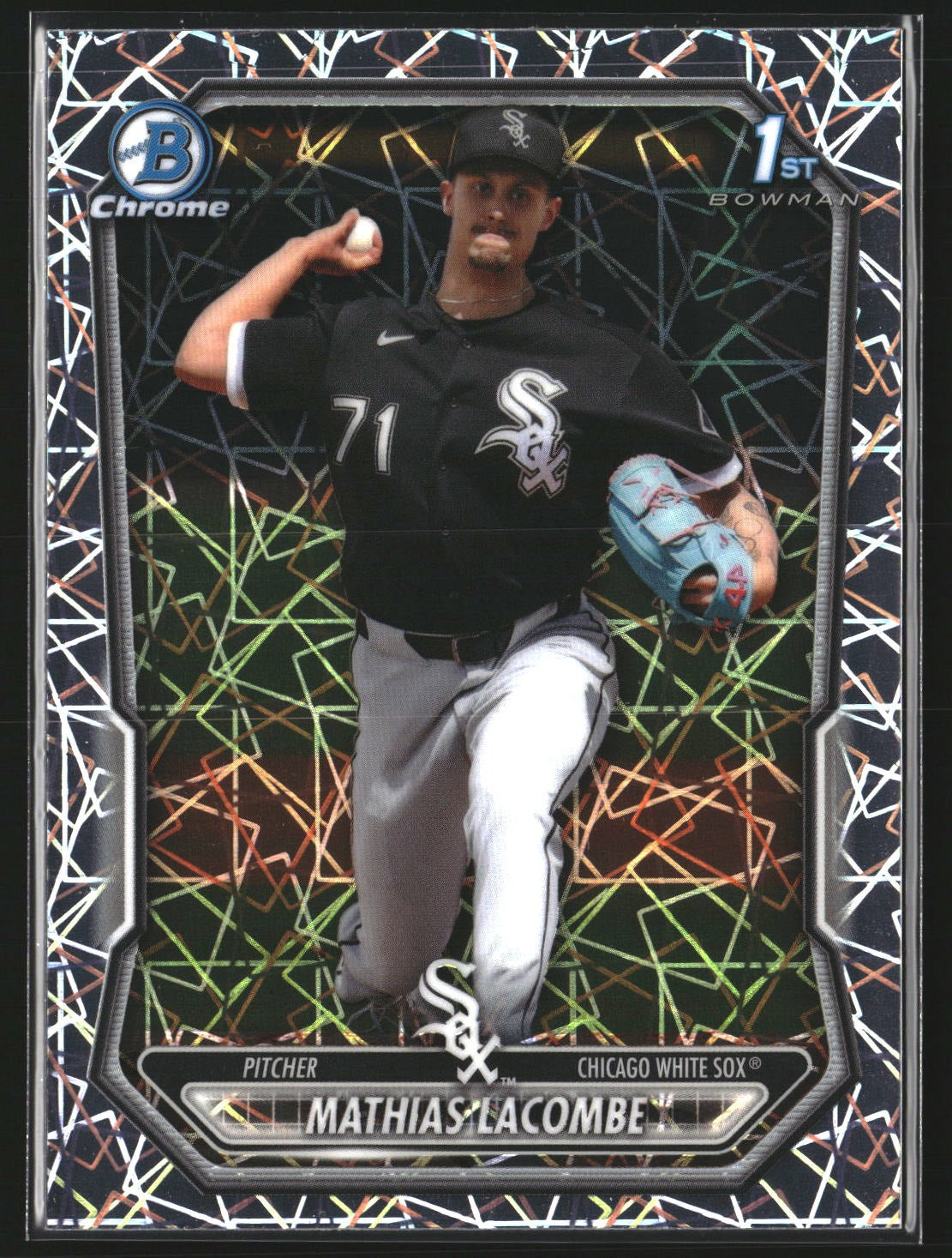 Mathias Lacombe 2026 Bowman BCP-119 Chrome Prospects Lazer Refractor White Sox
