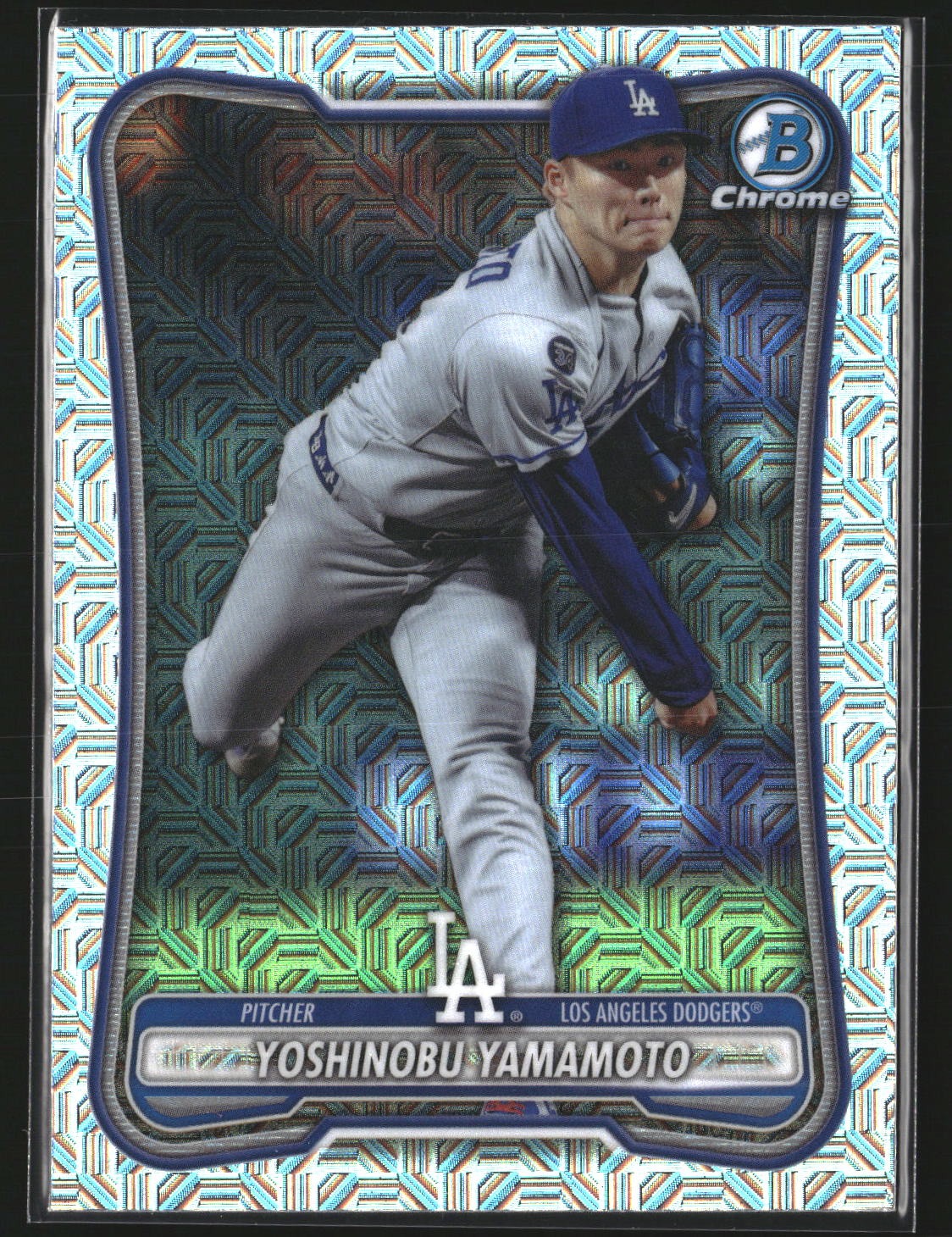 Yoshinobu Yamamoto 2026 Bowman 2 Chrome Mojo Refractor Los Angeles Dodgers