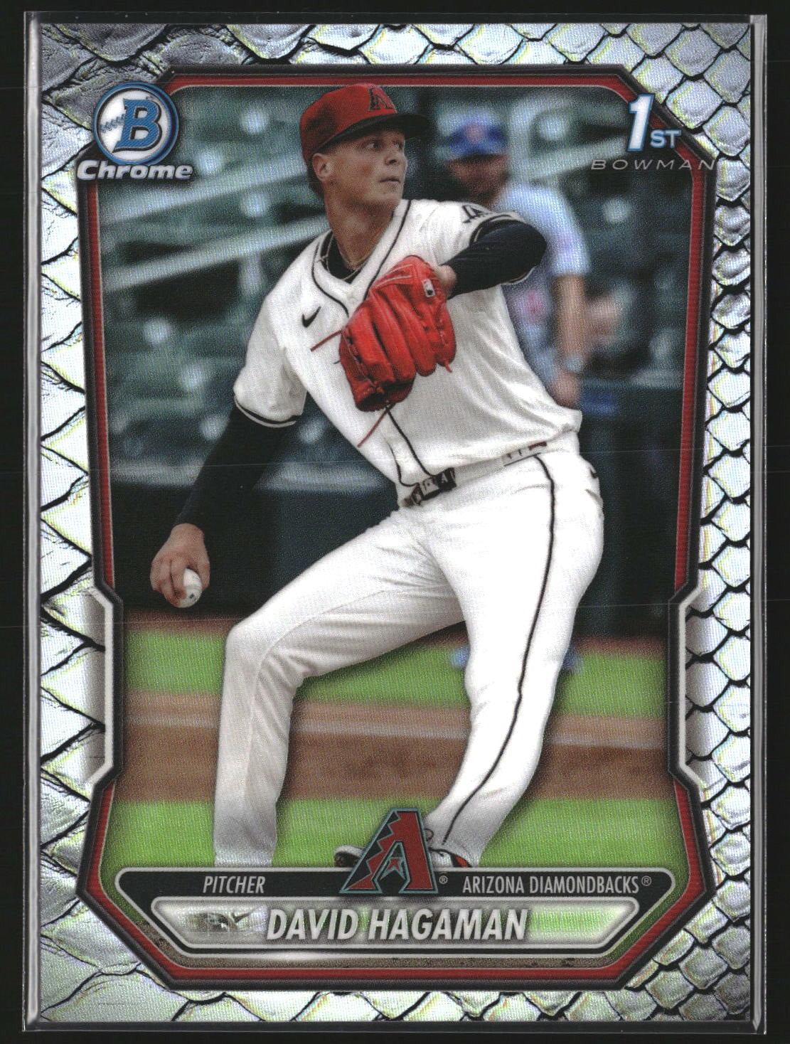 David Hagaman 2026 Bowman BCP-84 Chrome Prospect Reptilian Refractor Diamondback
