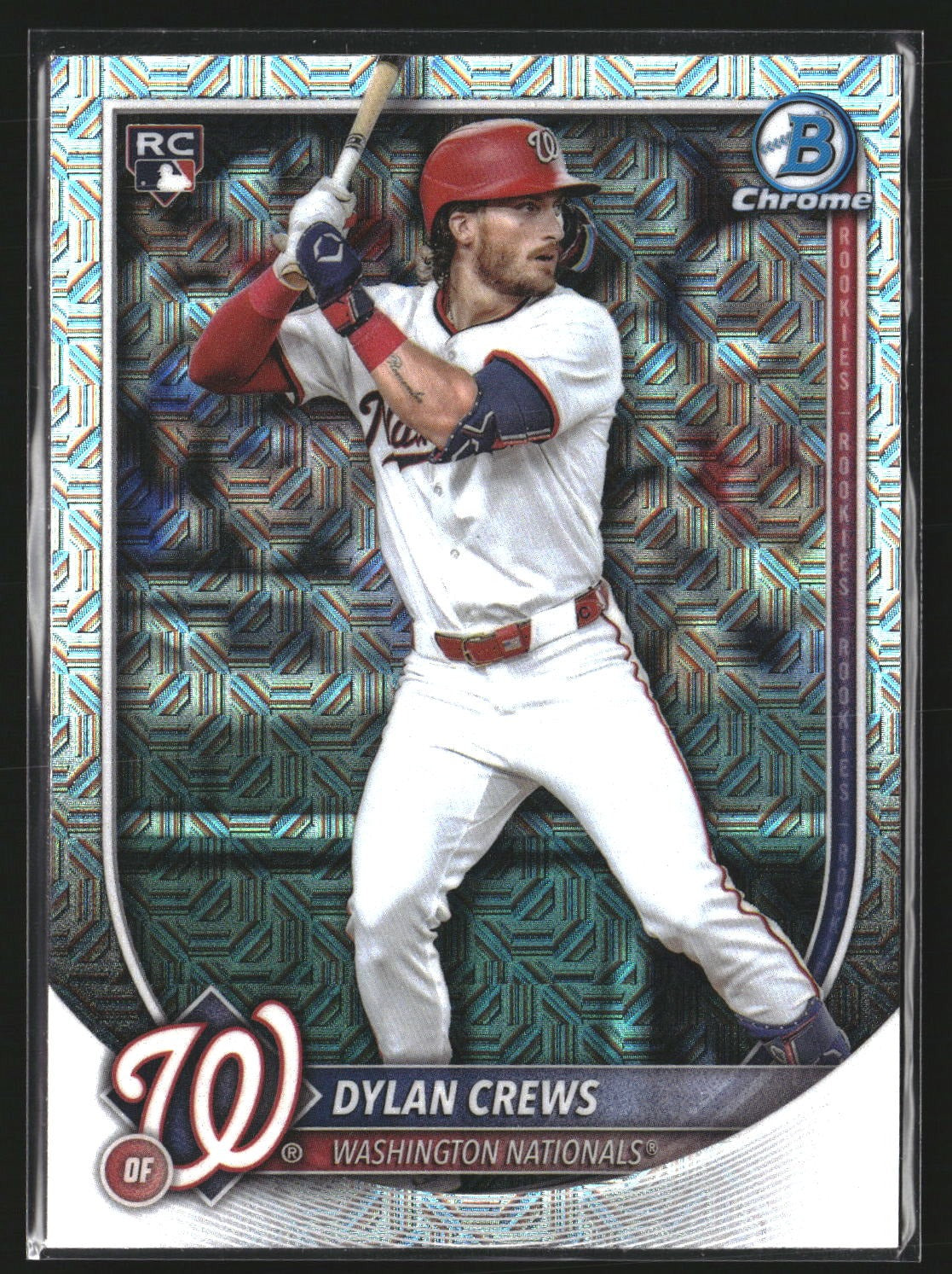 Dylan Crews 2025 Bowman 42b Chrome Mojo Refractor Washington Nationals