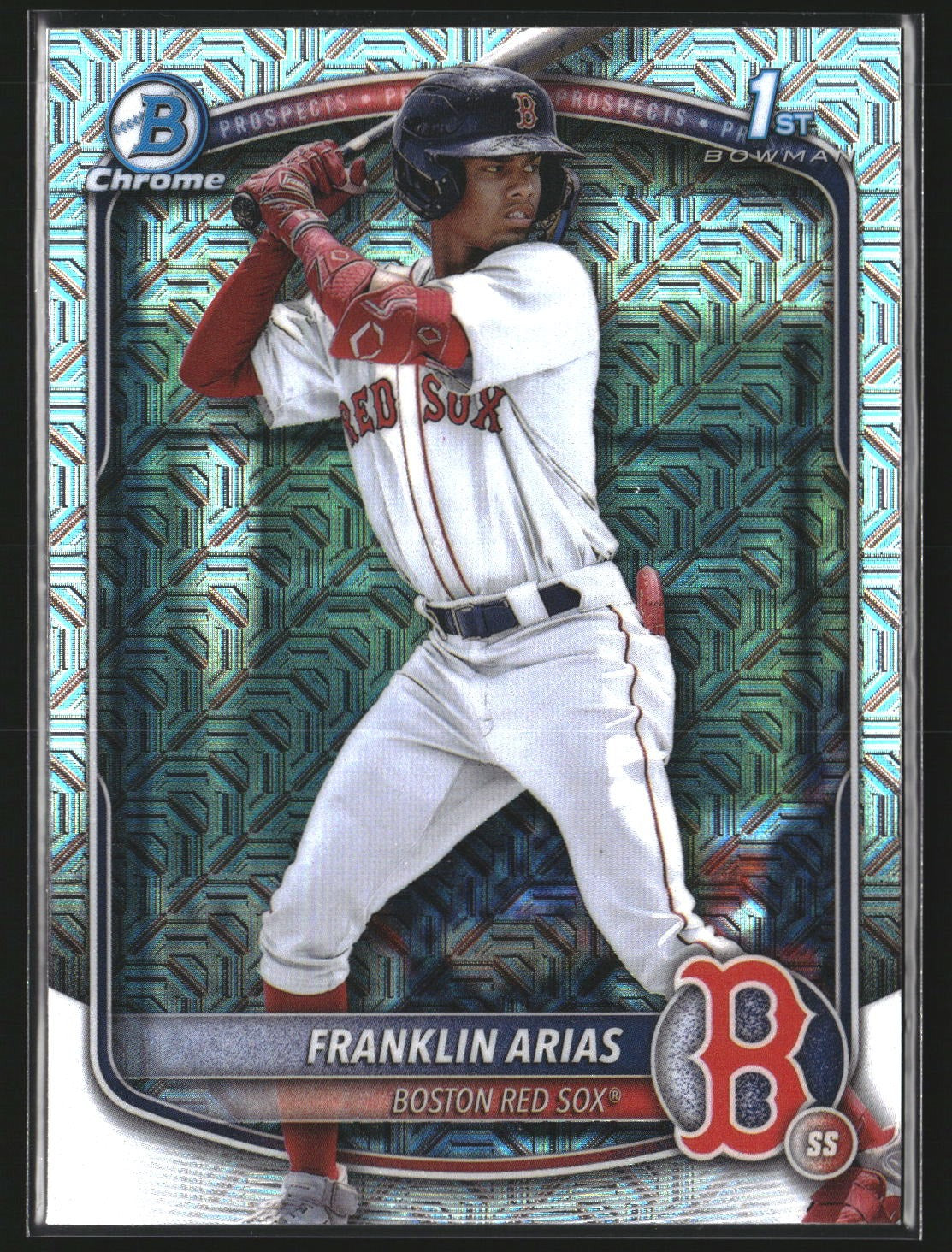 Franklin Arias 2025 Bowman BCP-67 Chrome Prospects Mojo Refractor Boston Red Sox