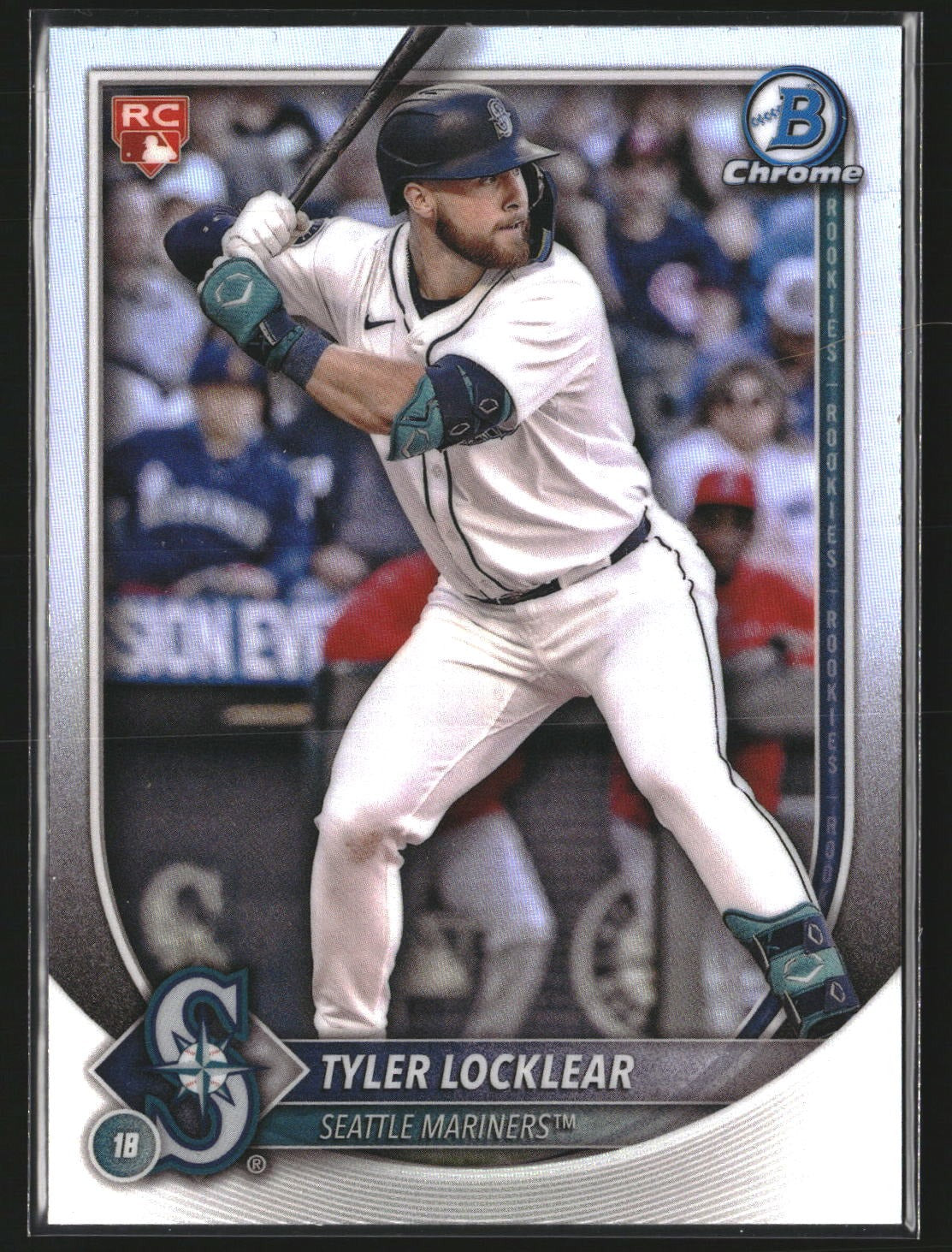 Tyler Locklear 2025 Bowman 93 Bowman Chrome Red Rookie Logo RC Seattle Mariners