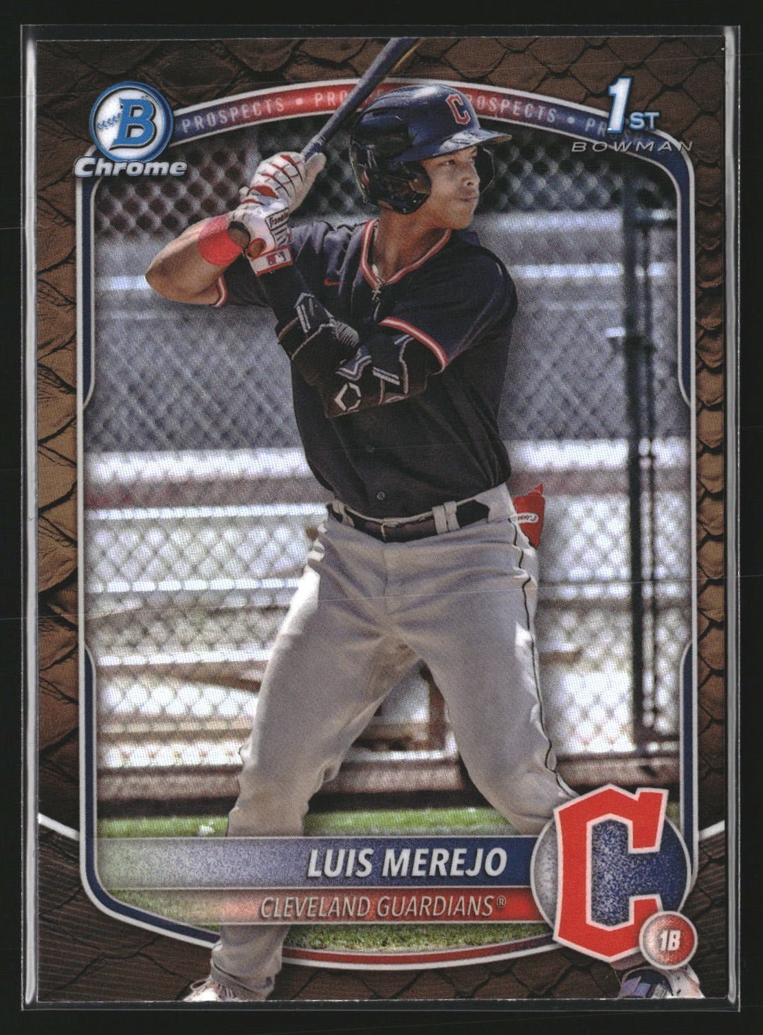 Luis Merejo 2025 Bowman BCP-140 Chrome Prospects Reptilian Refractor Guardians