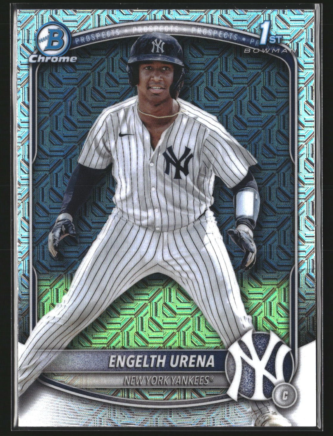 Engelth Urena 2025 Bowman BCP-16 Chrome Prospects Mojo Refractor New York Yankee