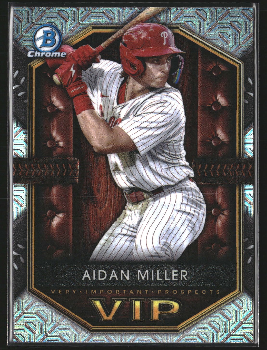 Aidan Miller 2025 Bowman VIP-19 Very Important Prospects Mojo Refractor Phillies