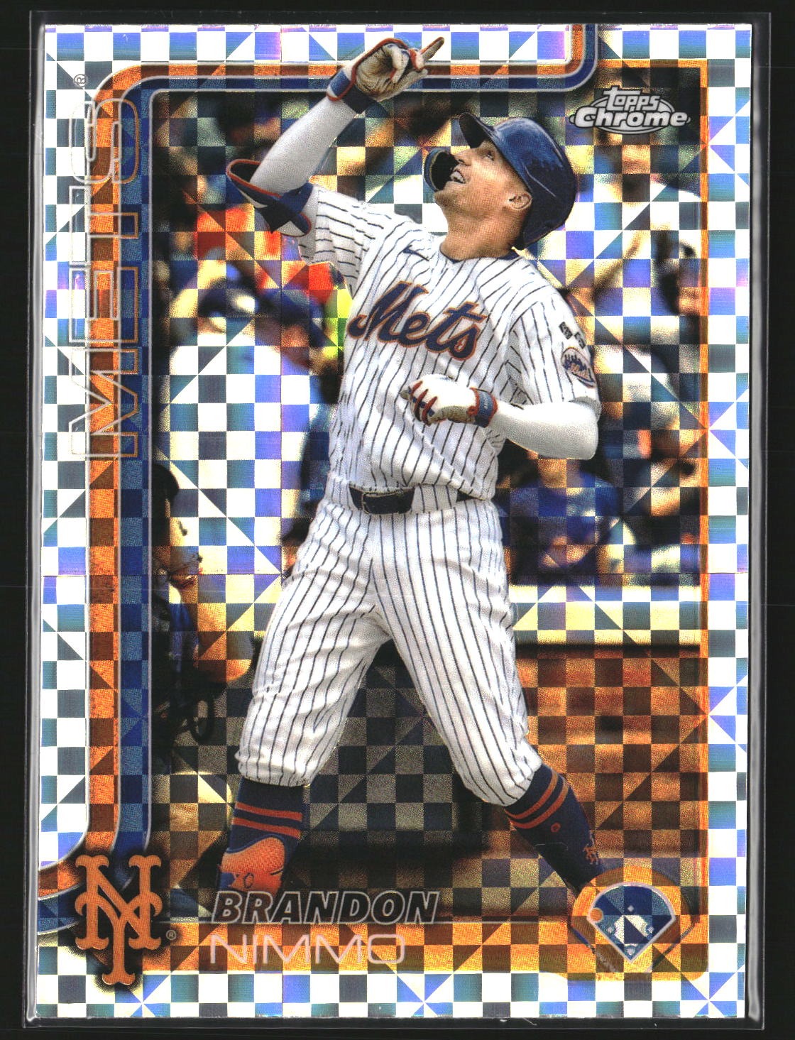 Brandon Nimmo 2025 Topps Chrome 280 X-Fractors New York Mets