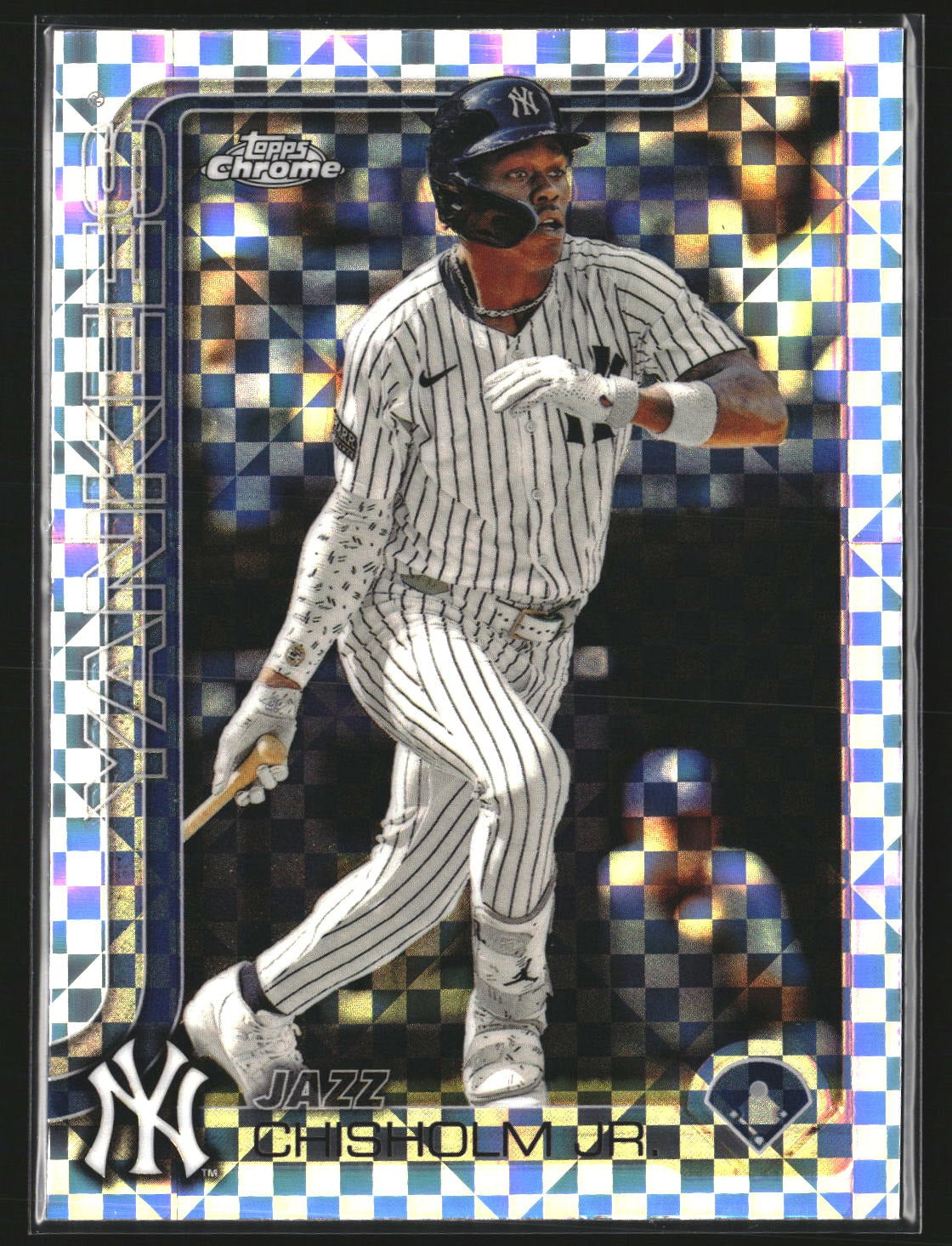 Jazz Chisholm Jr. 2025 Topps Chrome 283 X-Fractors New York Yankees