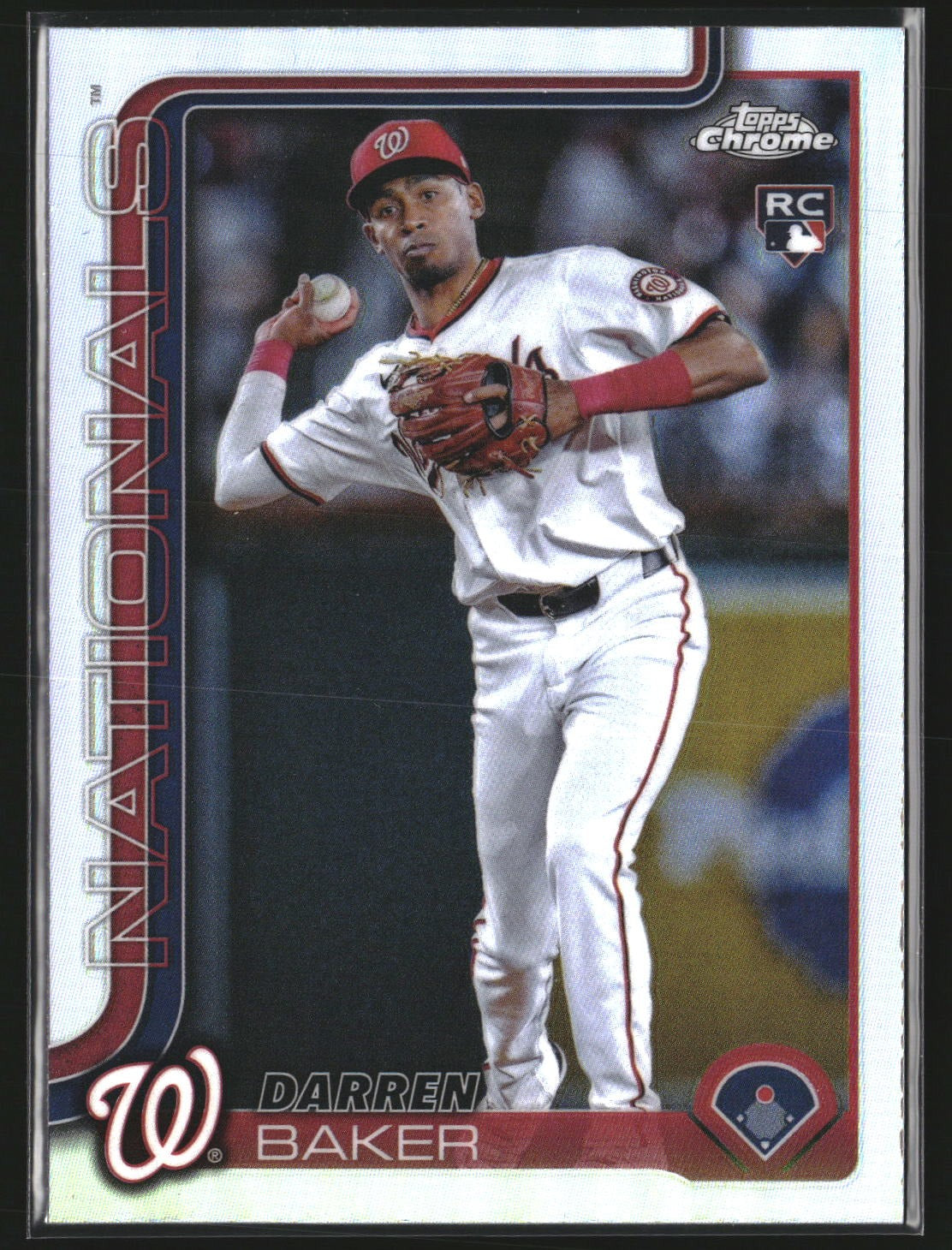 Darren Baker 2025 Topps Chrome 231 Refractor RC RC Washington Nationals