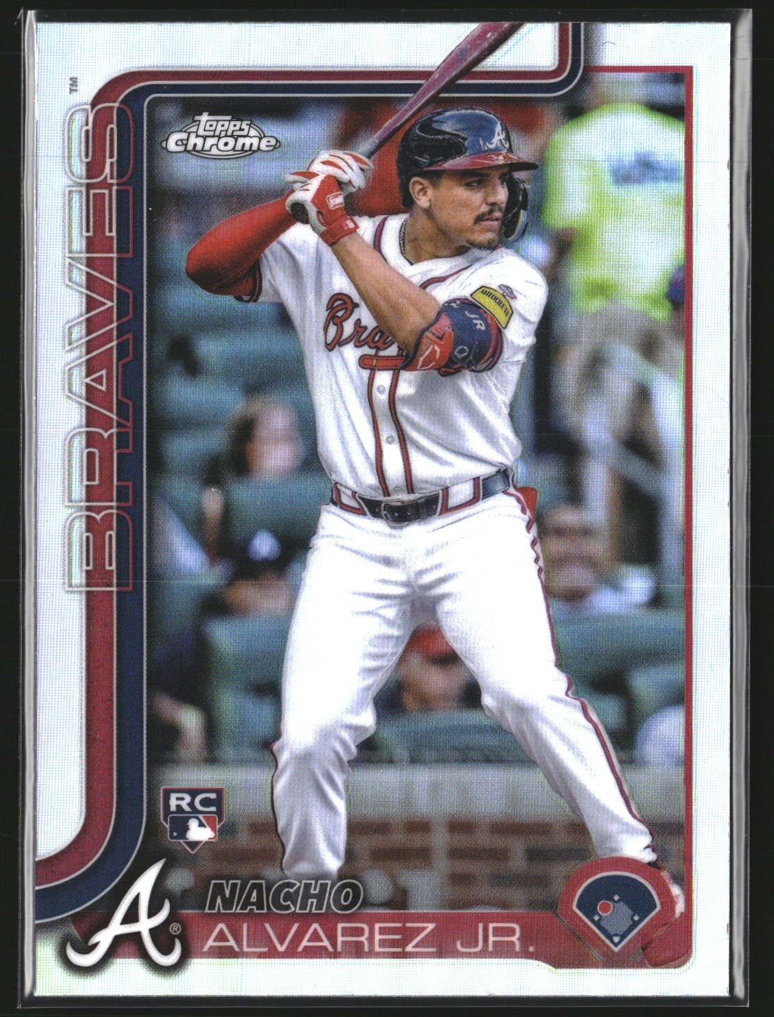 Nacho Alvarez Jr. 2025 Topps Chrome 75 Refractor RC RC Atlanta Braves