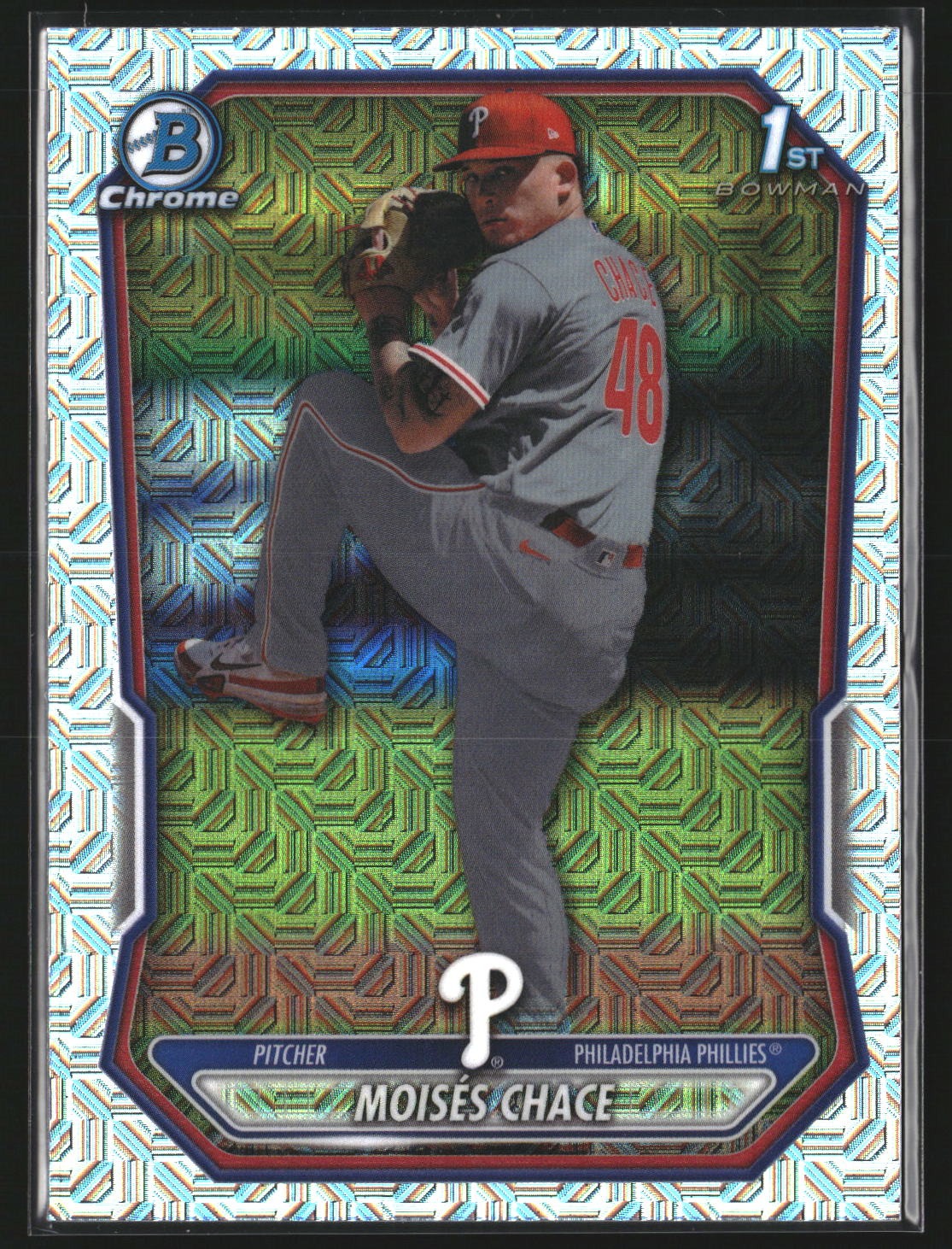 Moisés Chace 2026 Bowman BCP-36 Chrome Prospects Mojo Refractor Phillies