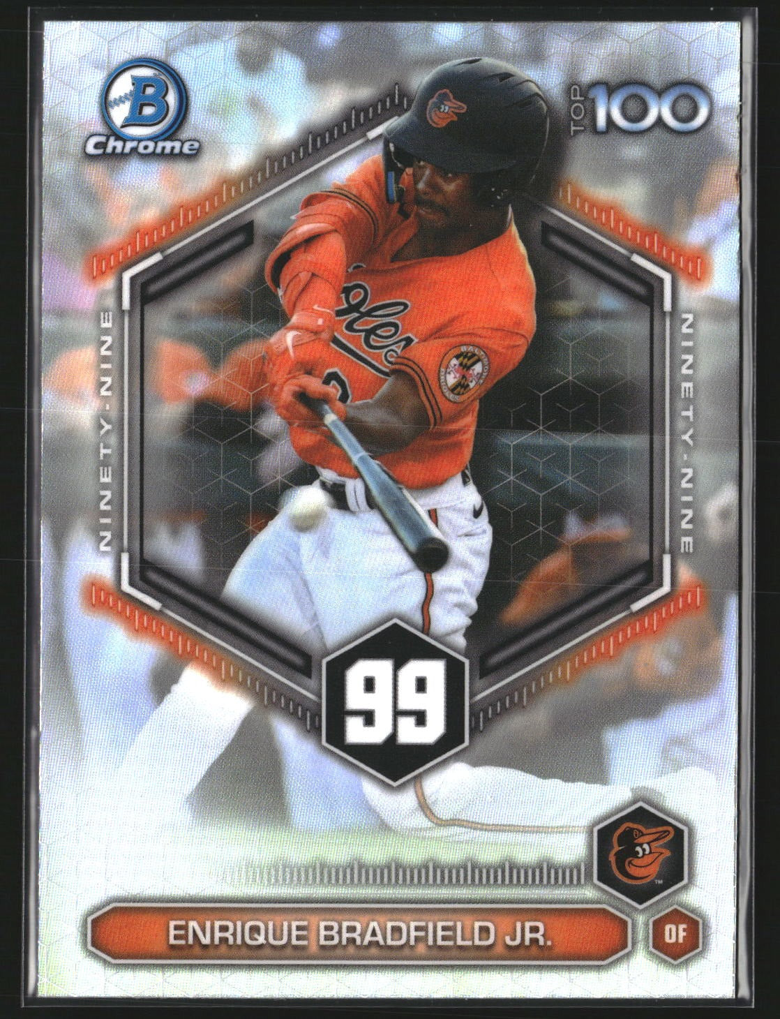 Enrique Bradfield Jr. 2026 Bowman BTP-99 Bowman Scouts Top 100 Baltimore Orioles