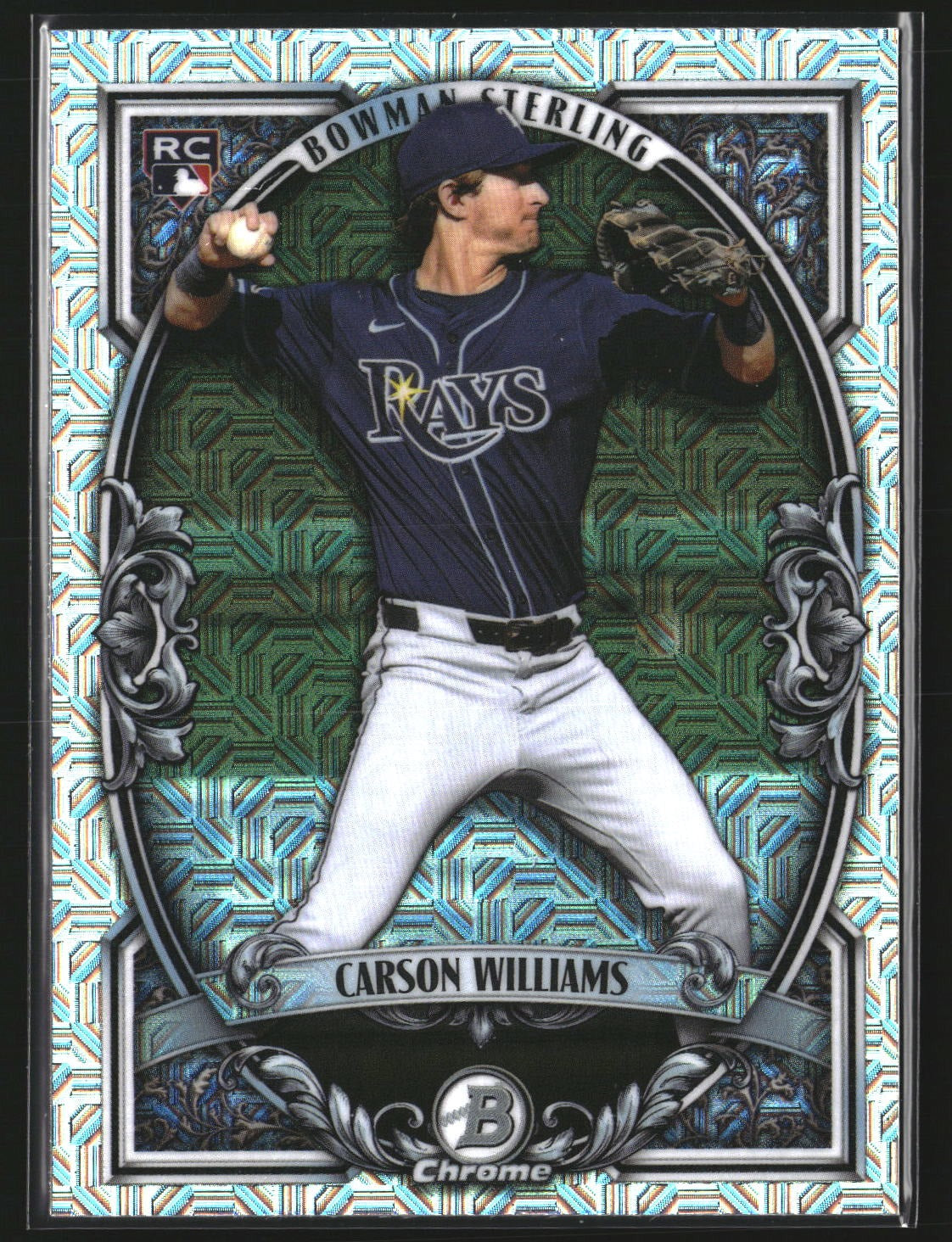 Carson Williams 2026 Bowman BST-15 Bowman Sterling Mojo Refractor Tampa Bay Rays