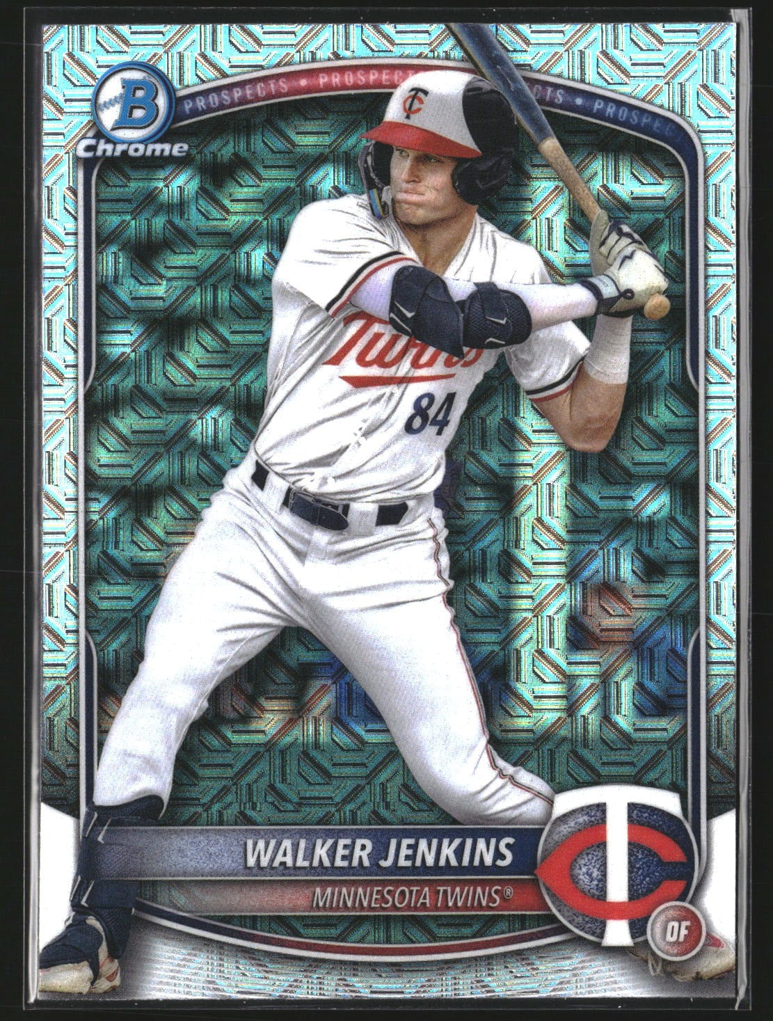 Walker Jenkins 2025 Bowman BCP-1 Chrome Prospects Mojo Refractor Minnesota Twins