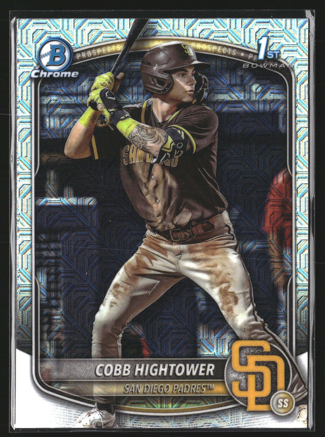 Cobb Hightower 2025 Bowman BCP-104 Chrome Prospects Mojo Refractor Padres