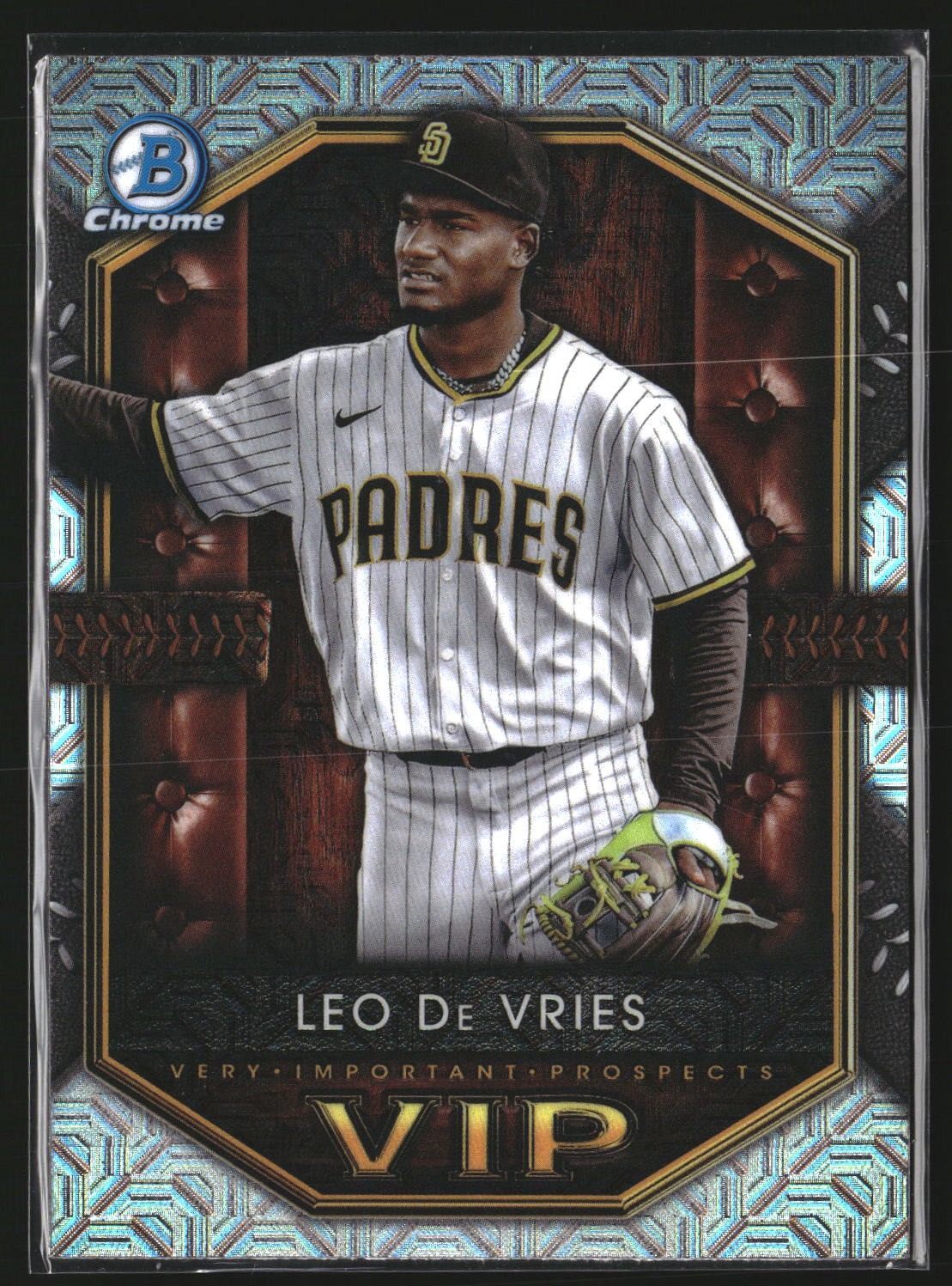 Leo De Vries 2025 Bowman VIP-14 Very Important Prospects Mojo Refractor Padres