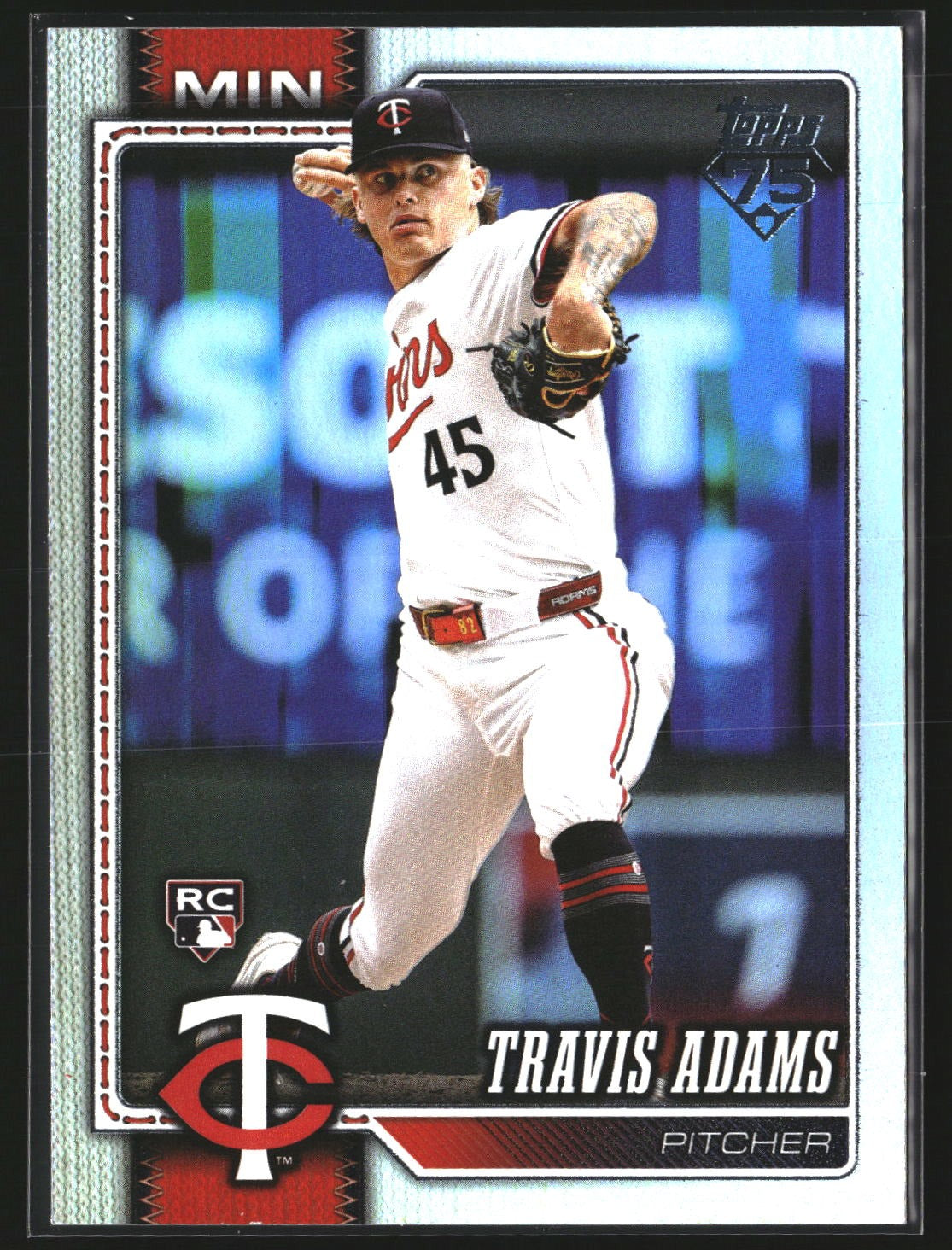 Travis Adams 2026 Topps 149 Rainbow Foil RC RC Minnesota Twins