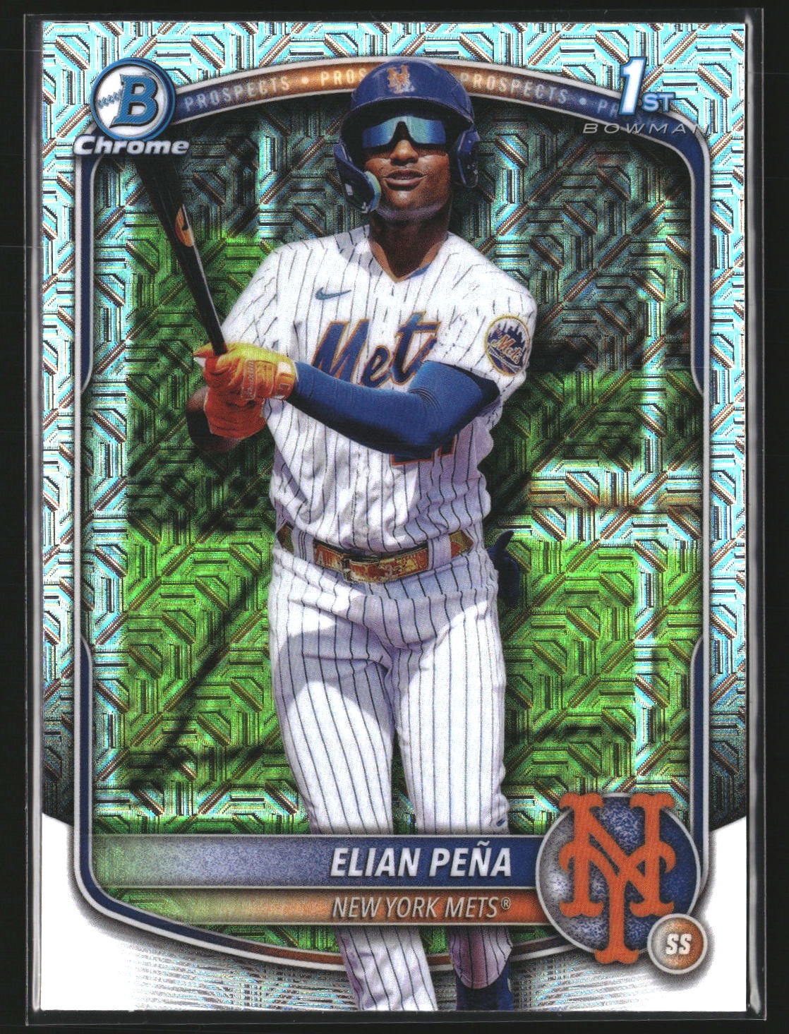 Elian Peña 2025 Bowman Chrome BCP-155 Prospects Mojo New York Mets
