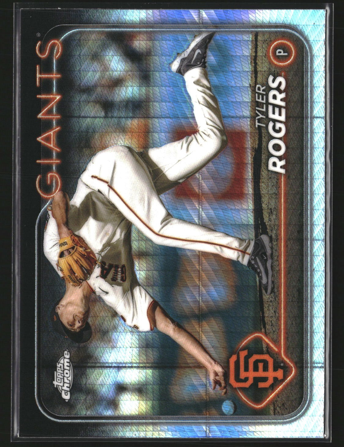 Tyler Rogers 2024 Topps Chrome Update USC112 Prism Refractor San Francisco Giant