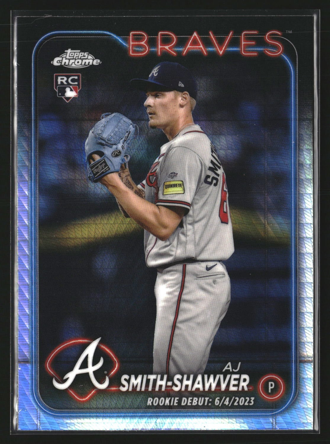 AJ Smith-Shawver 2024 Topps Chrome Update USC87 Prism Refractor Atlanta Braves