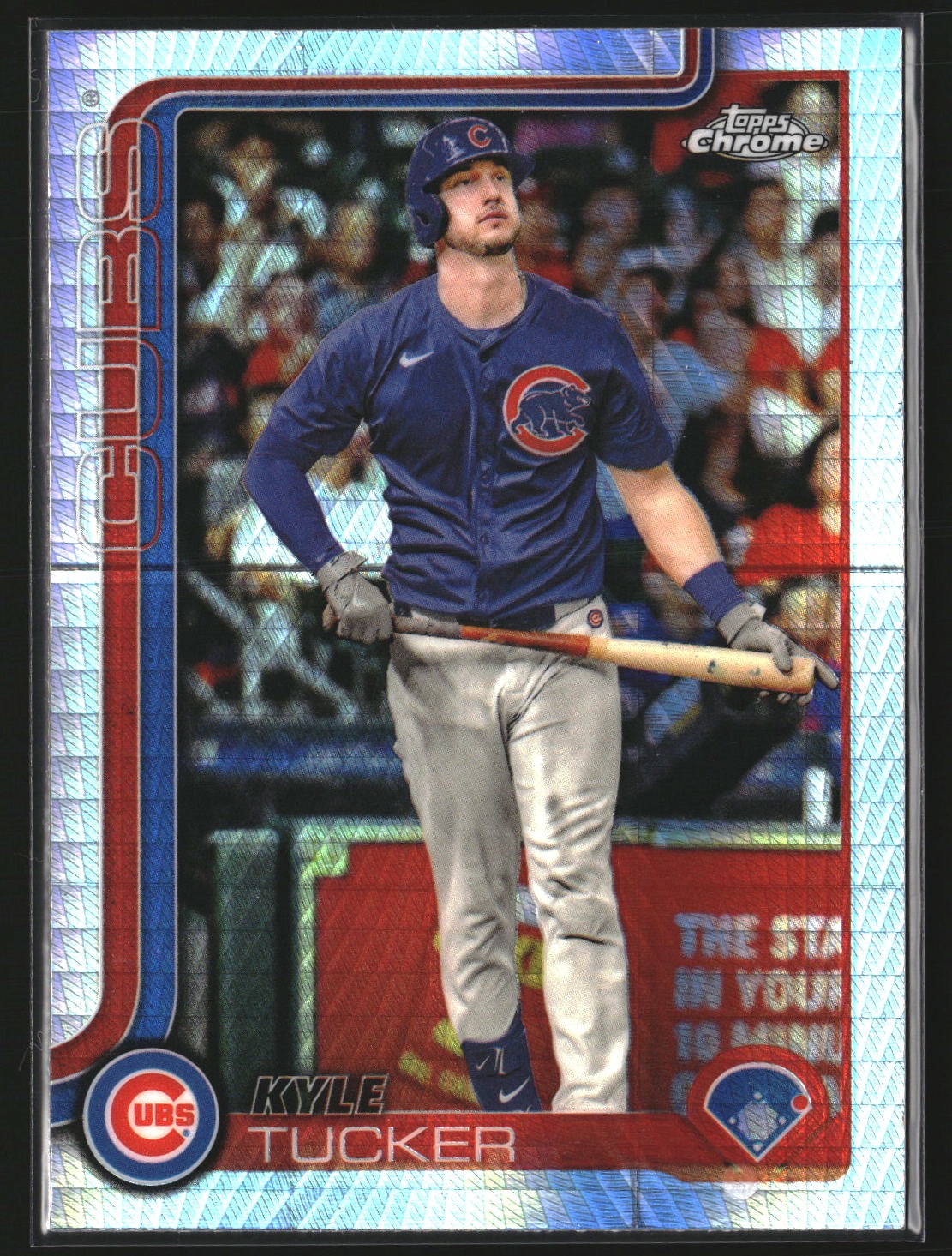 Kyle Tucker 2025 Topps Chrome 103 Prism Refractor Chicago Cubs