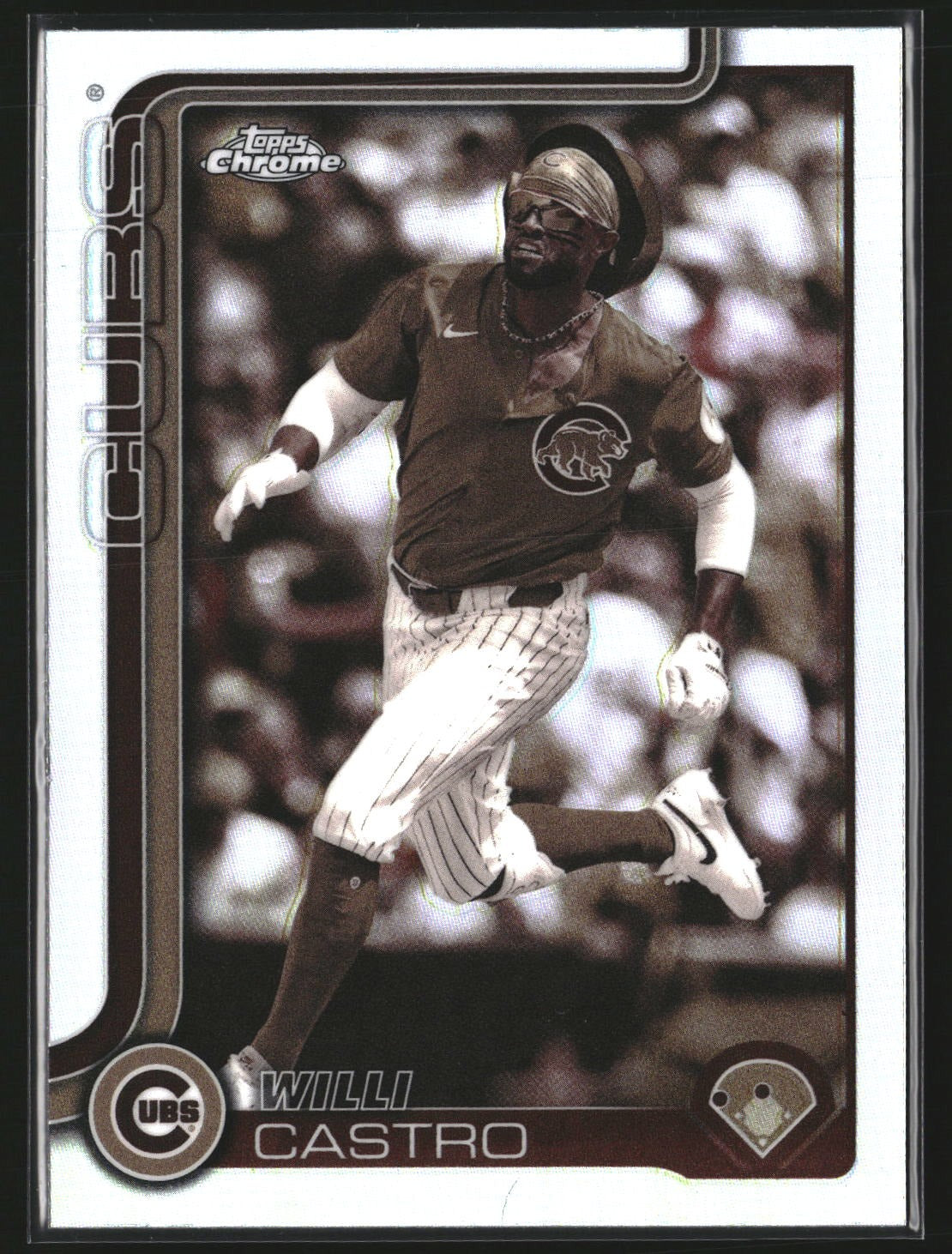 Willi Castro 2025 Topps Chrome Update USC67 Sepia Refractor Chicago Cubs