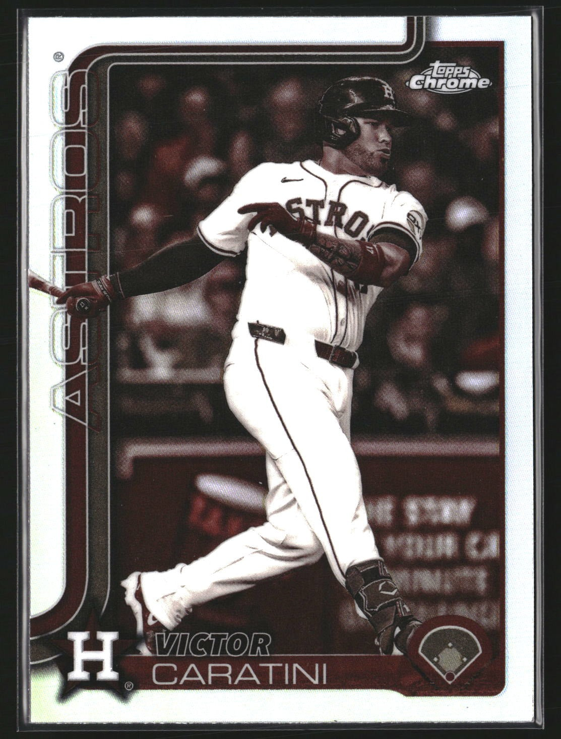 Victor Caratini 2025 Topps Chrome Update USC57 Sepia Refractor Houston Astros