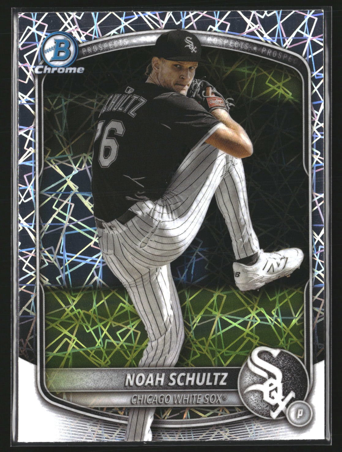 Noah Schultz 2025 Bowman Chrome BCP-177 Prospects Laser Chicago White Sox