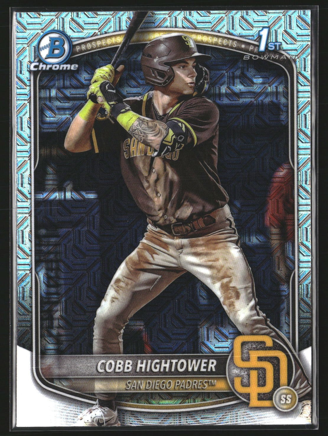 Cobb Hightower 2025 Bowman BCP-104 Chrome Prospects Mojo Refractor Padres