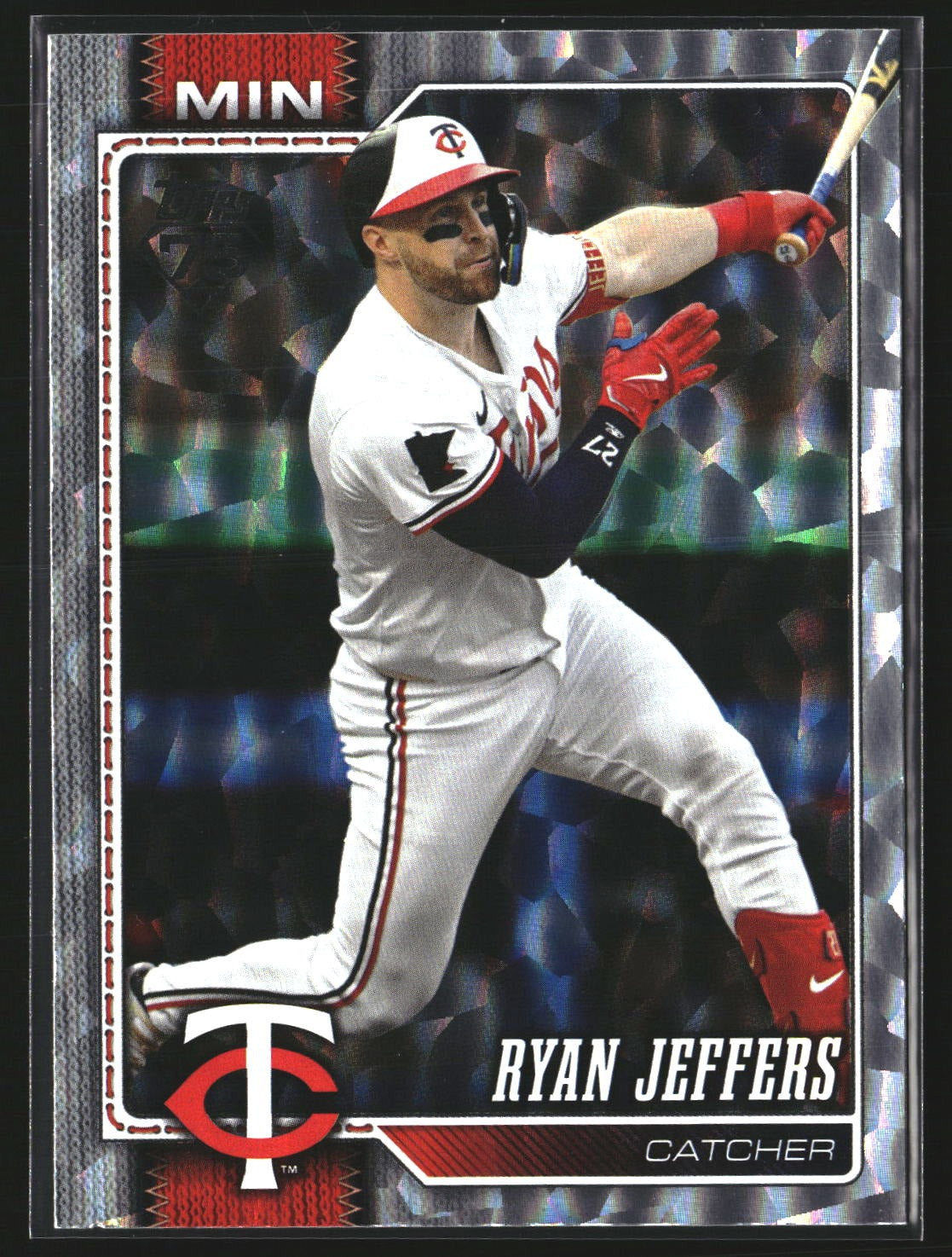Ryan Jeffers 2026 Topps 315 Silver Crackle Foil Minnesota Twins