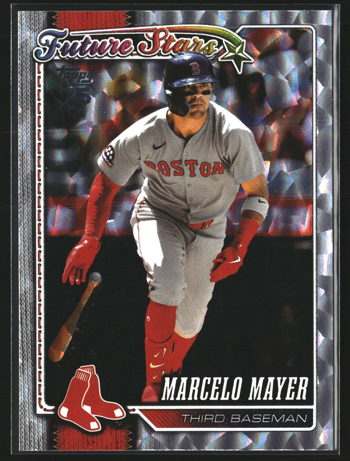 Marcelo Mayer 2026 Topps 269 Silver Crackle Foil Boston Red Sox