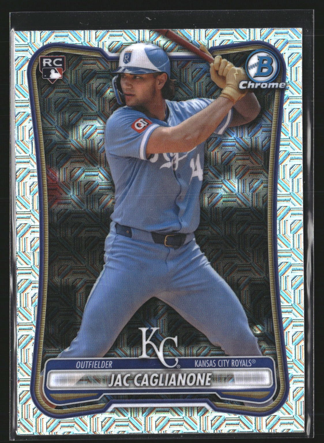 Jac Caglianone 2026 Bowman 75 Chrome Mojo Refractor RC RC Kansas City Royals