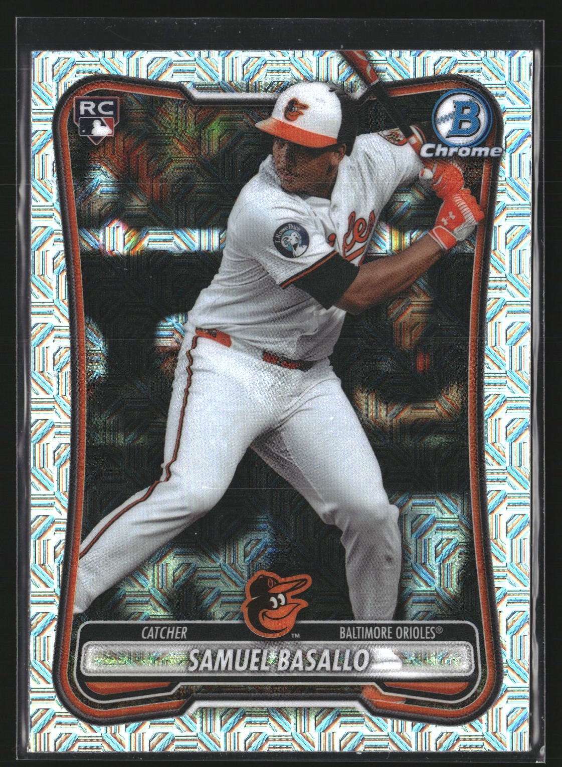 Samuel Basallo 2026 Bowman 93 Chrome Mojo Refractor RC RC Baltimore Orioles