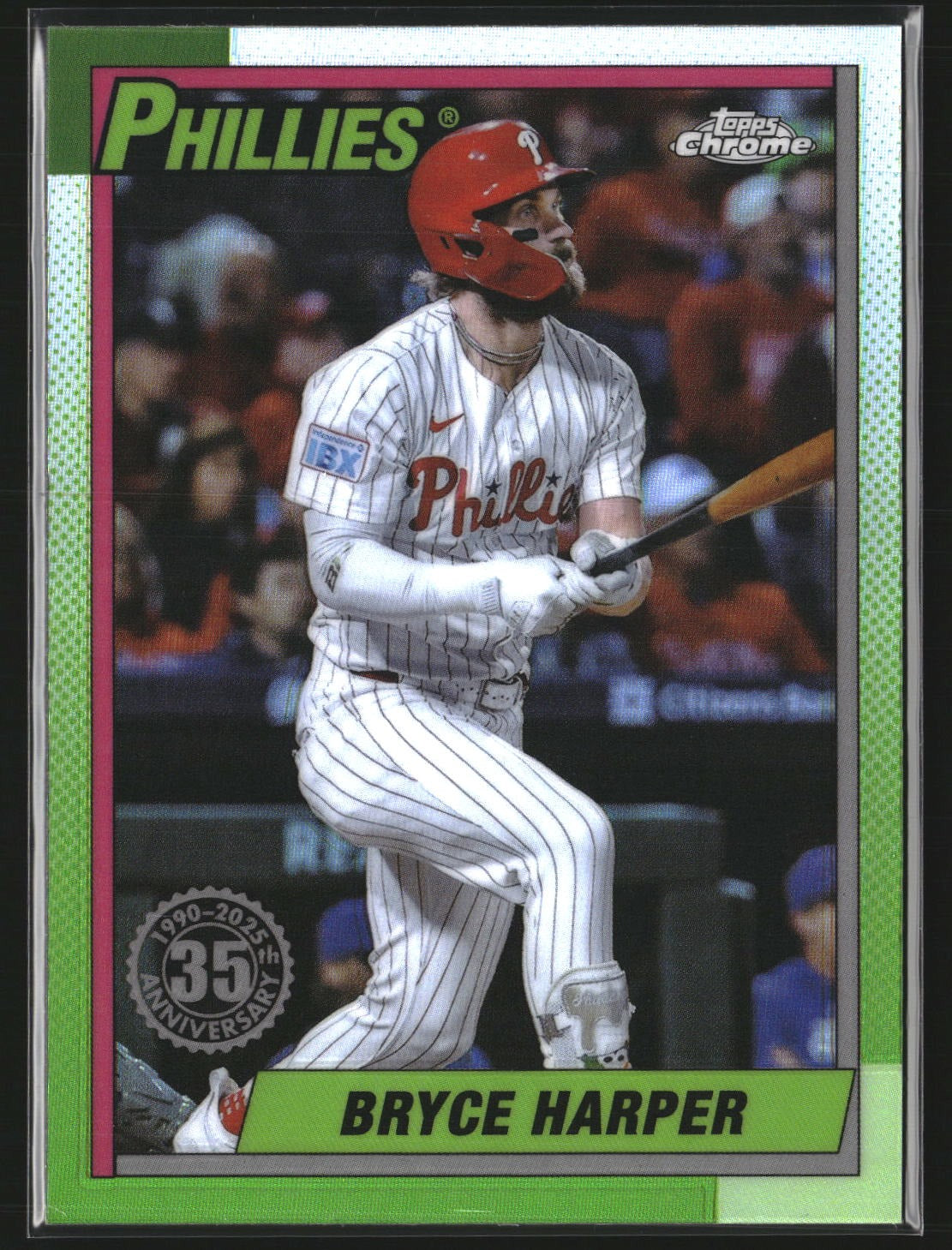 Bryce Harper 2025 Topps Chrome 90CB-12 1990 Topps Baseball 35th Phillies