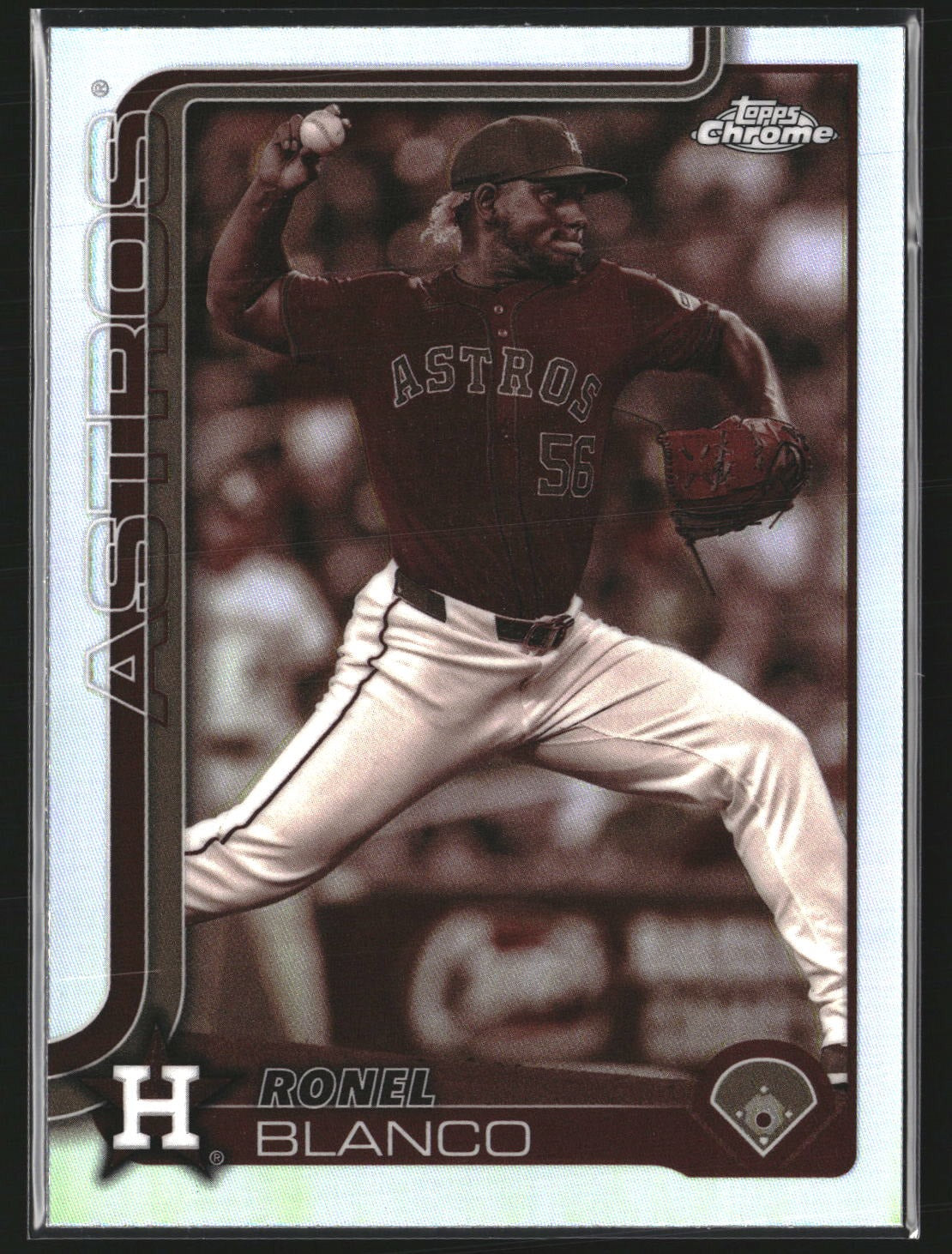 Ronel Blanco 2025 Topps Chrome 292 Sepia Refractor Houston Astros