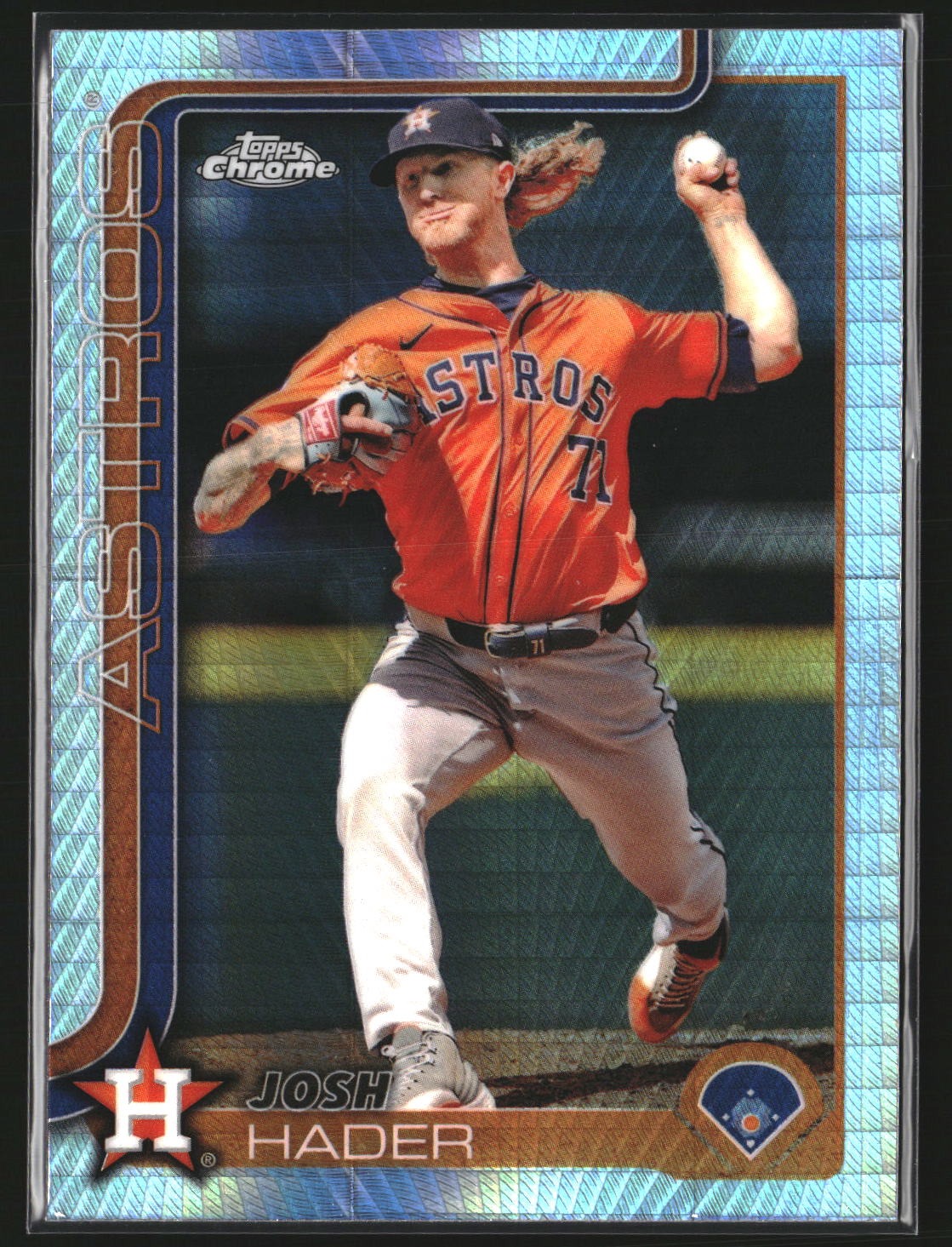 Josh Hader 2025 Topps Chrome 295 Prism Refractor Houston Astros