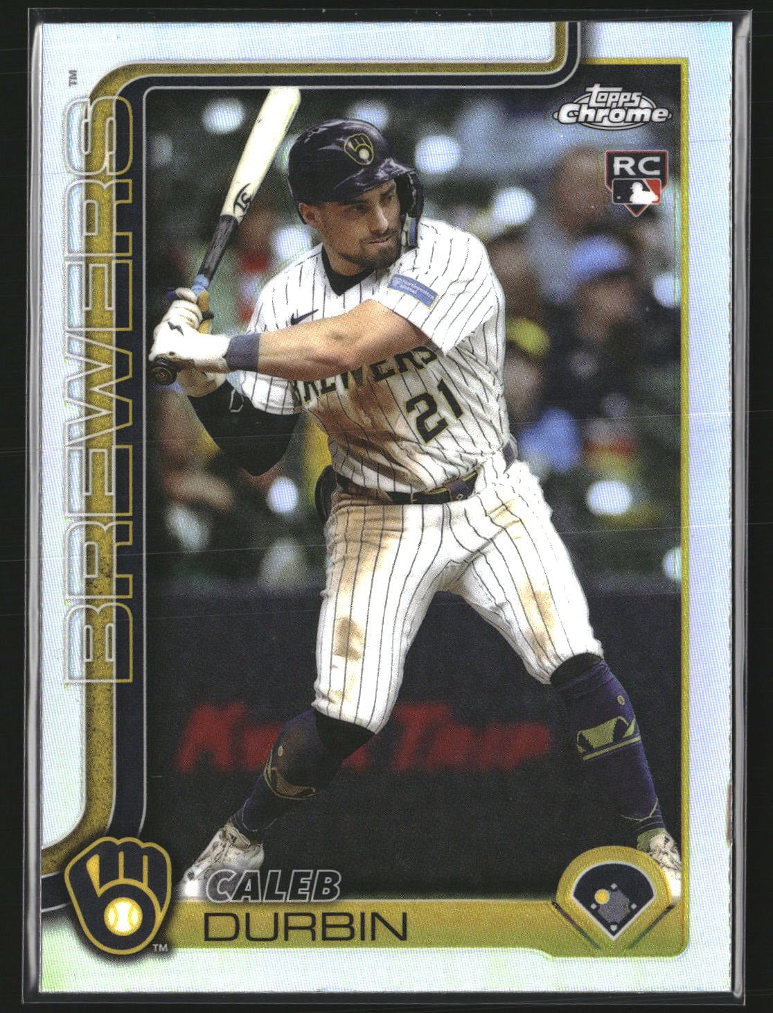 Caleb Durbin 2025 Topps Chrome Update USC82 Refractor RC RC Milwaukee Brewers