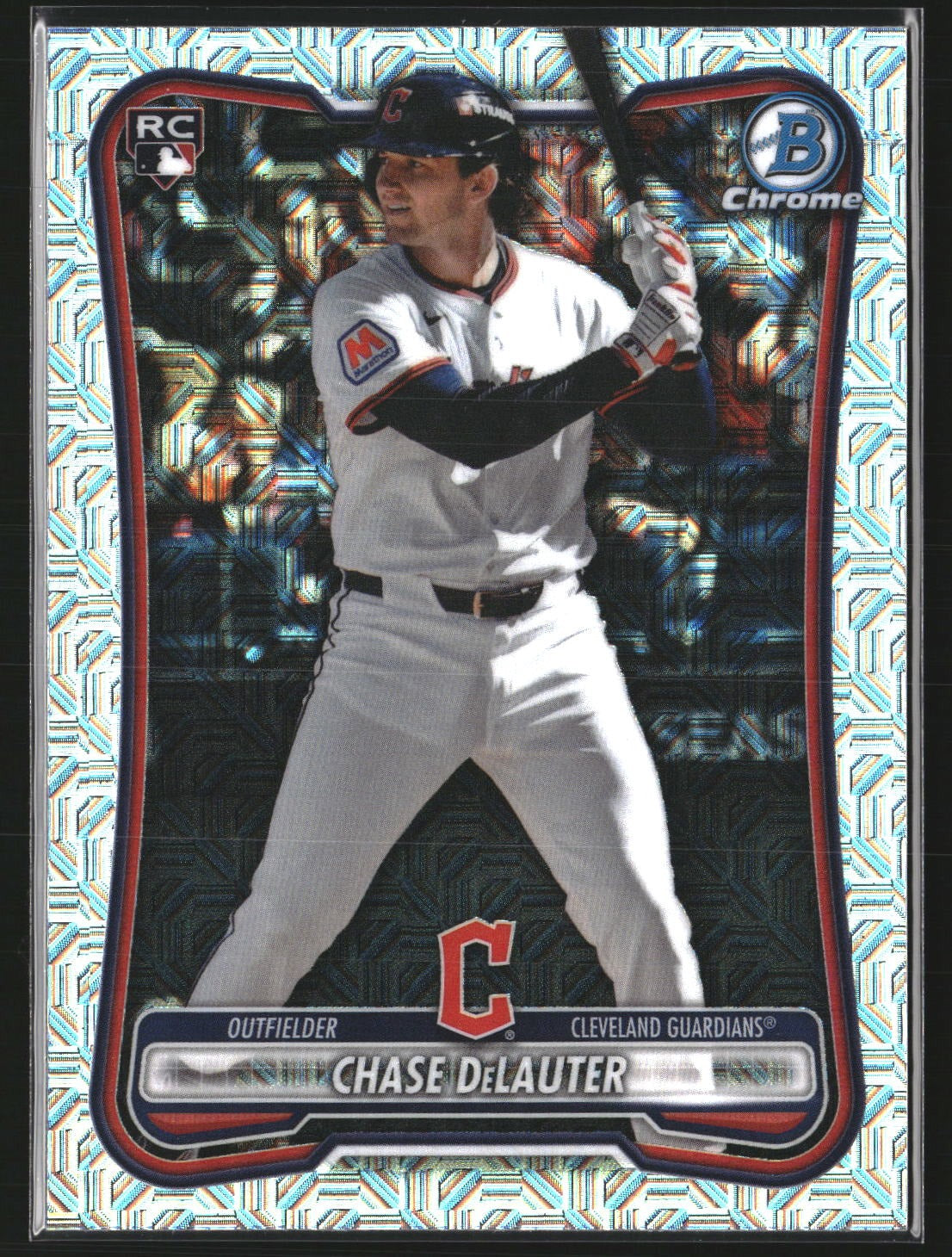Chase DeLauter 2026 Bowman 37 Chrome Mojo Refractor RC RC Cleveland Guardians