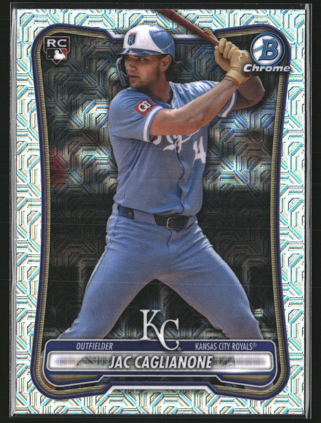 Jac Caglianone 2026 Bowman 75 Chrome Mojo Refractor RC RC Kansas City Royals