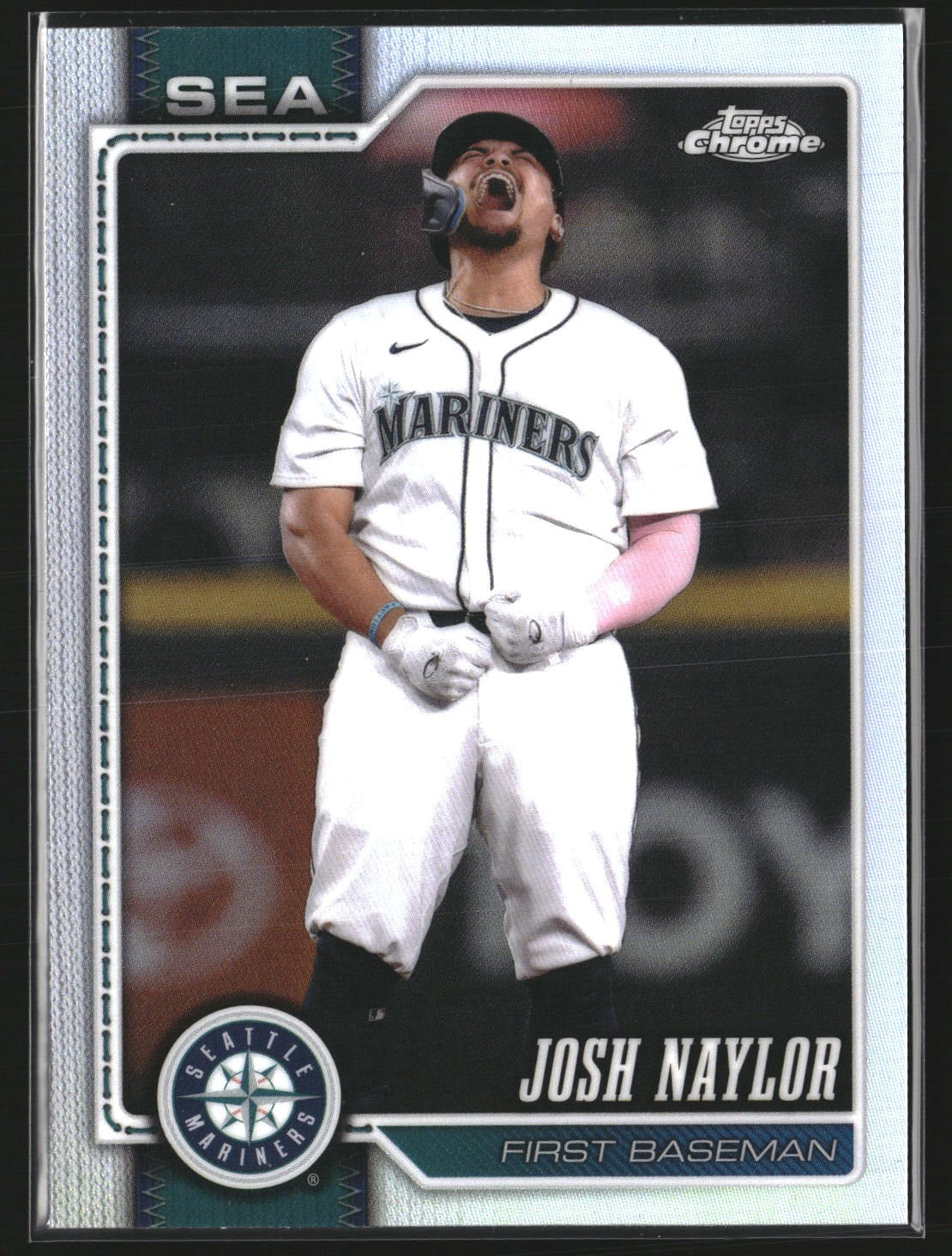 Josh Naylor 2026 Topps Chrome 201 Refractor Seattle Mariners