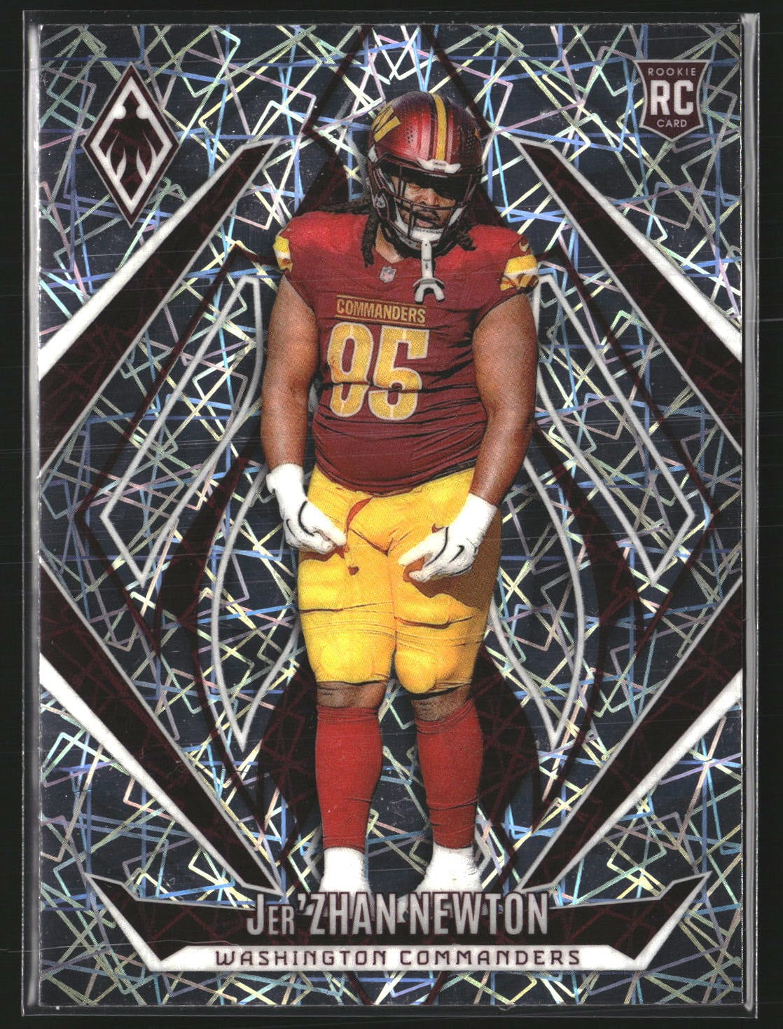Jer'Zhan Newton 2024 Panini Phoenix 202 Lazer RC RC Washington Commanders