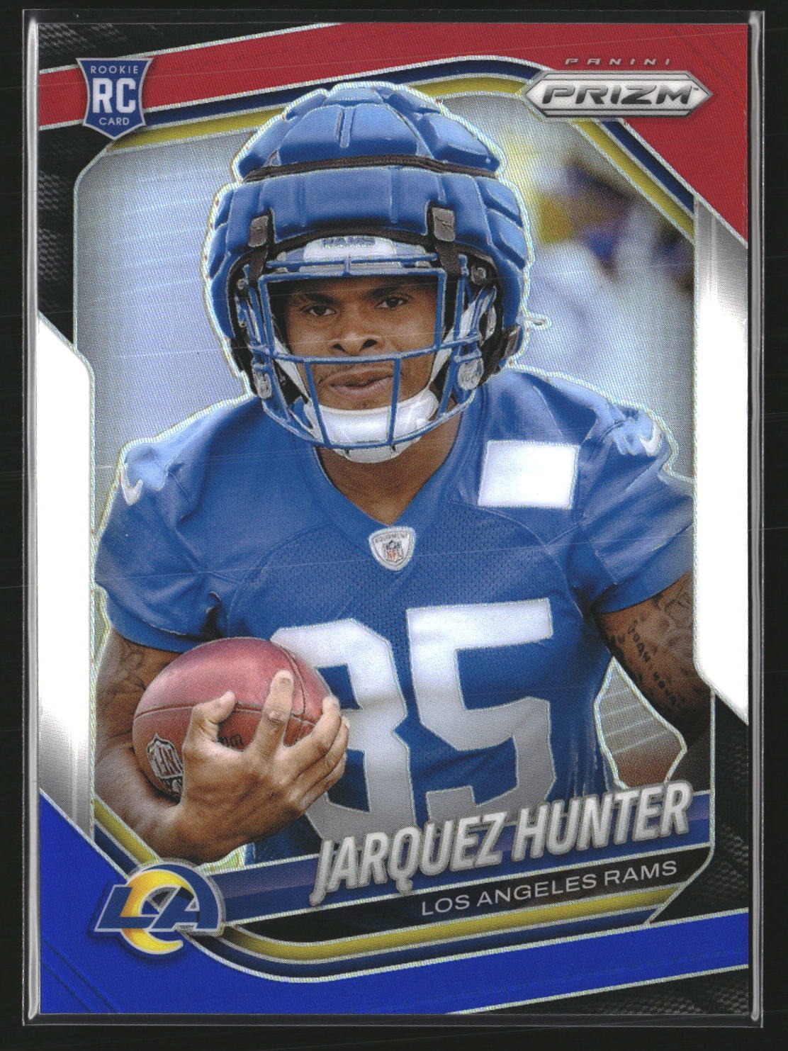 Jarquez Hunter 2025 Panini Prizm 353 Red White and Blue Los Angeles Rams
