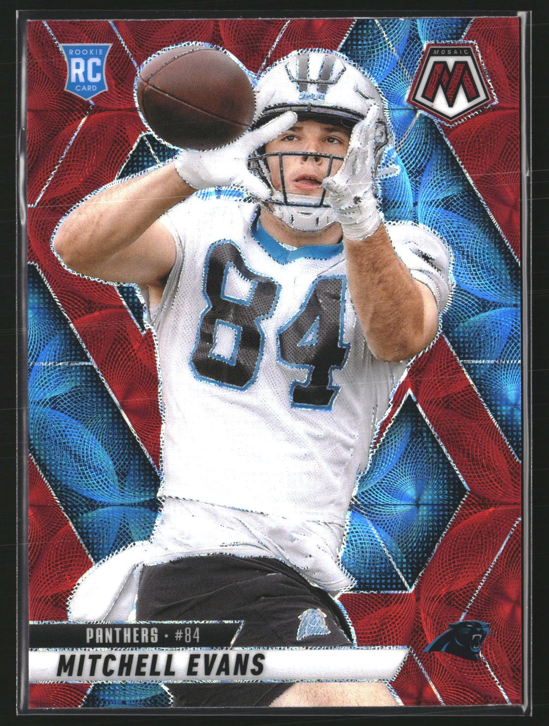 Mitchell Evans 2025 Panini Mosaic 344 Red Scope RC RC Carolina Panthers