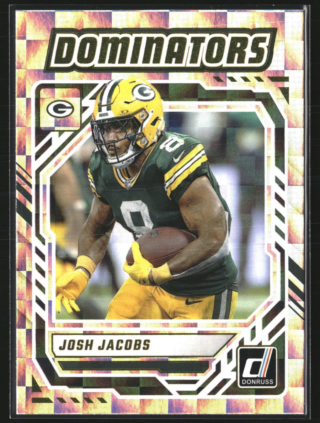 Josh Jacobs 2025 Donruss DOM-JJS Dominators Green Bay Packers
