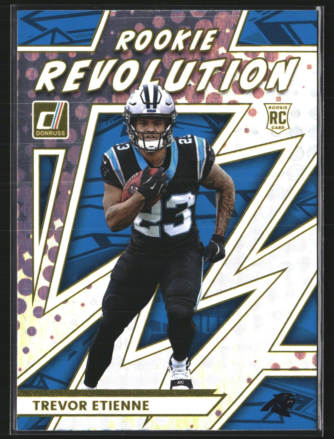 Trevor Etienne 2025 Donruss 28 Rookie Revolution Carolina Panthers