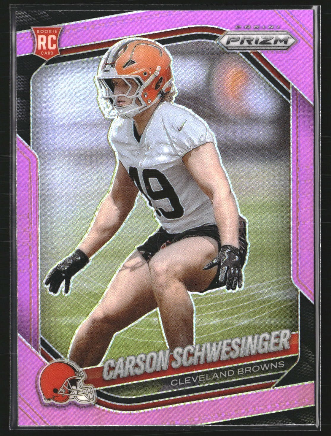 Carson Schwesinger 2025 Panini Prizm 384 Pink Cleveland Browns