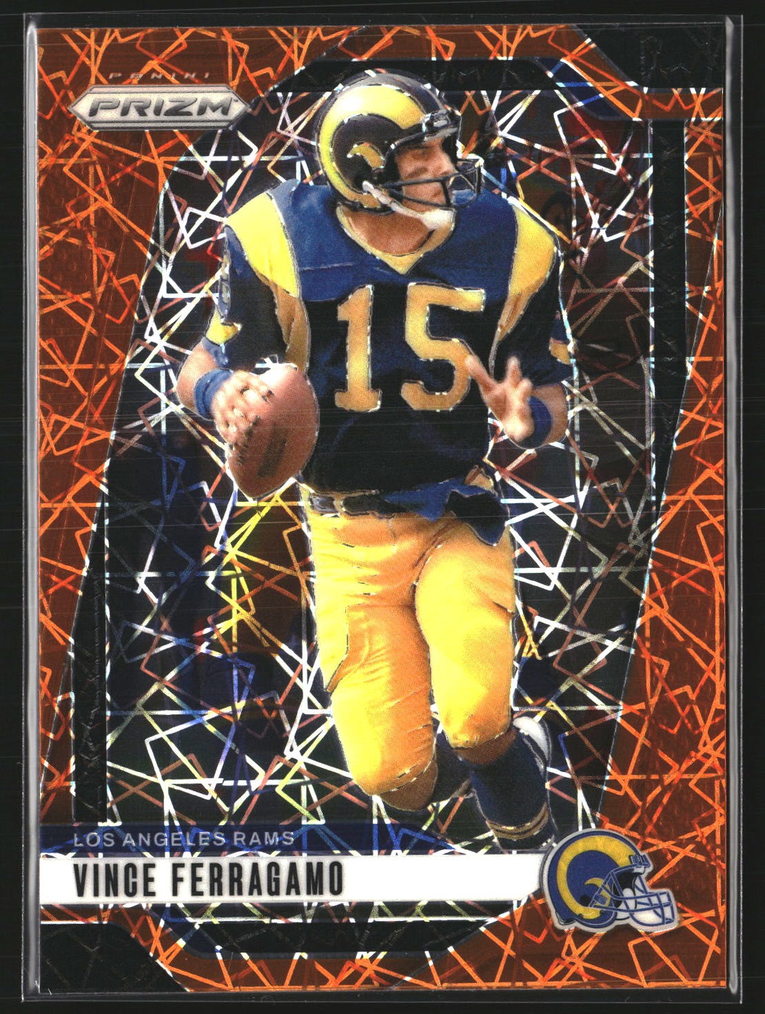 Vince Ferragamo 2024 Panini Prizm 174 Lazer Los Angeles Rams
