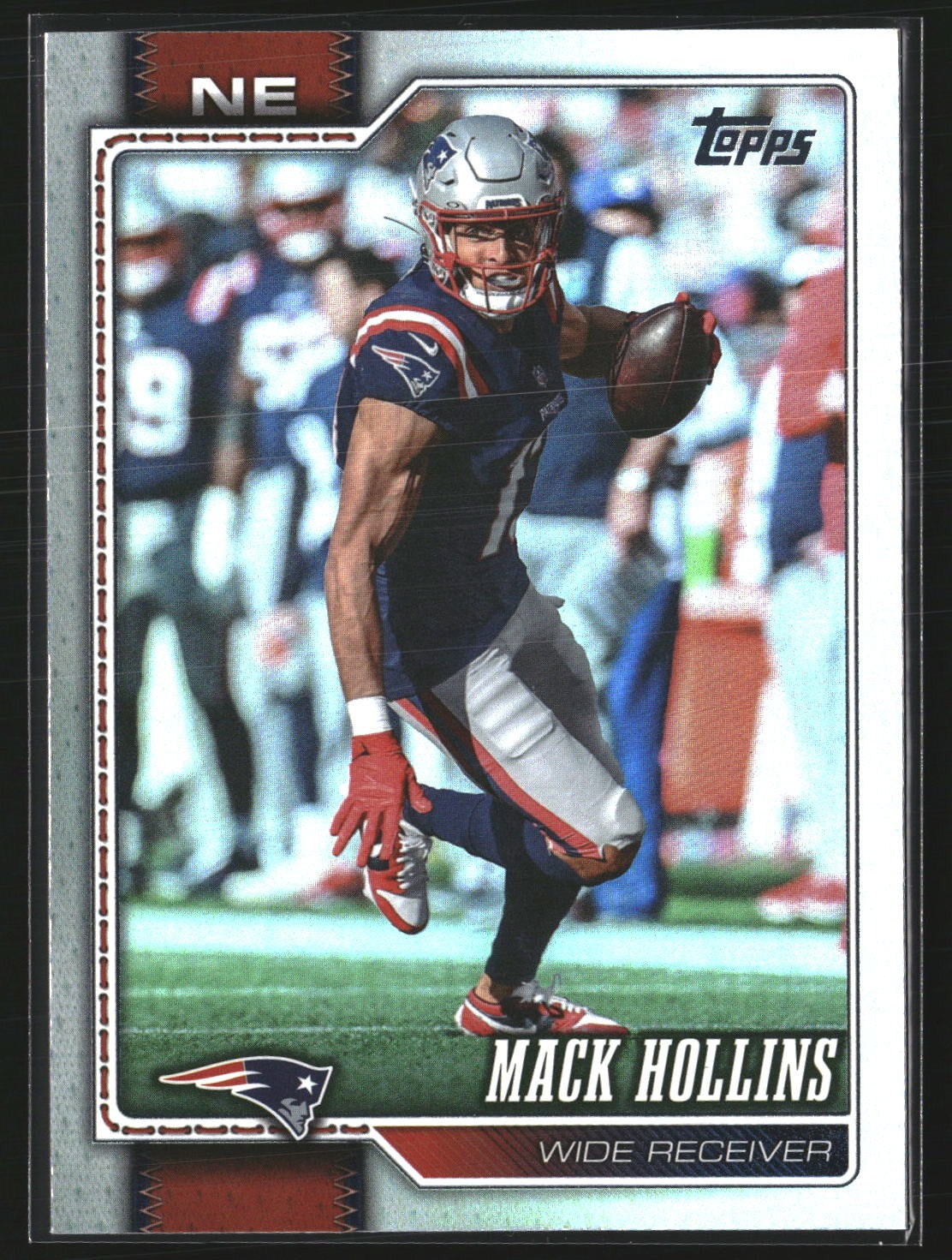 Mack Hollins 2026 Topps Flagship 140 Rainbow Foil New England Patriots